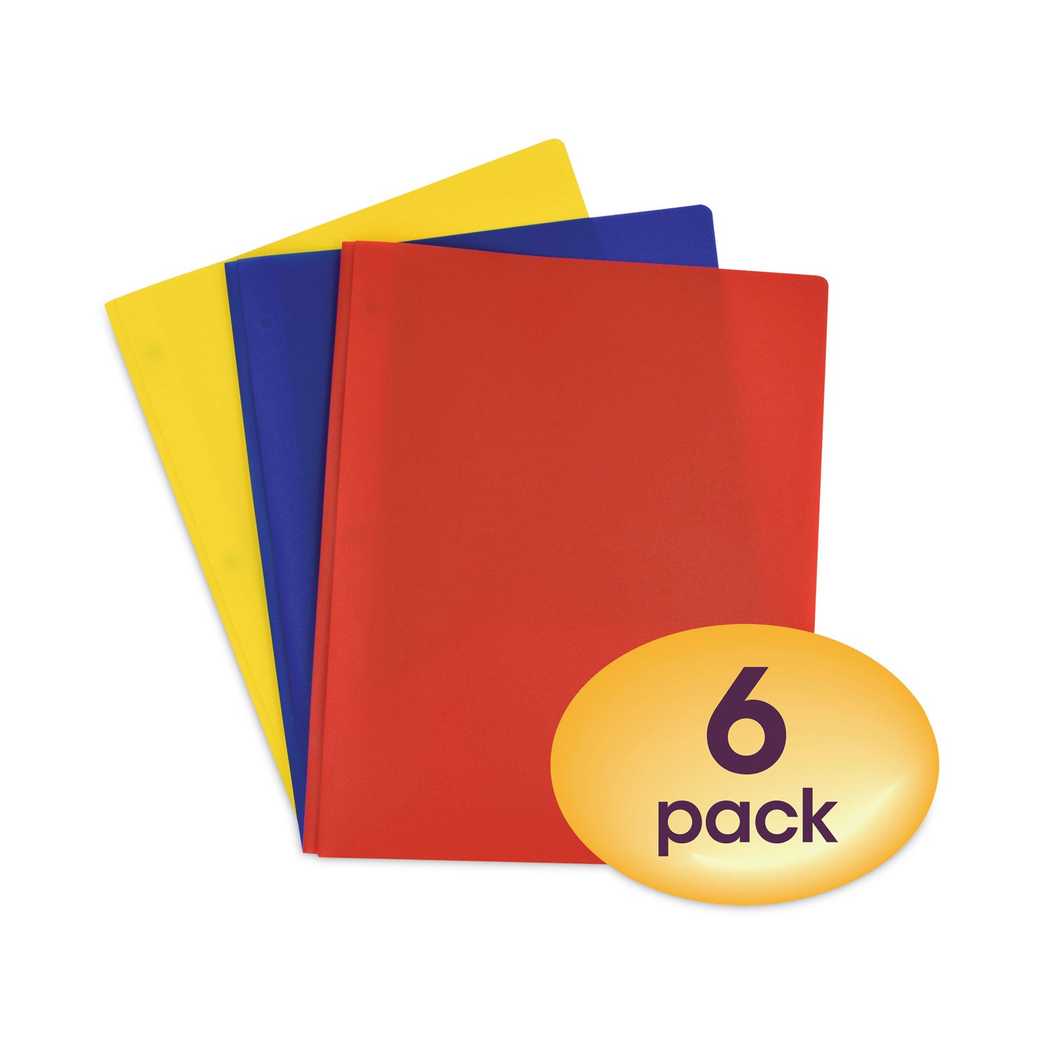 poly-two-pocket-folder-with-fasteners-130-sheet-capacity-11-x-85-assorted-6-pack_smd87746 - 2