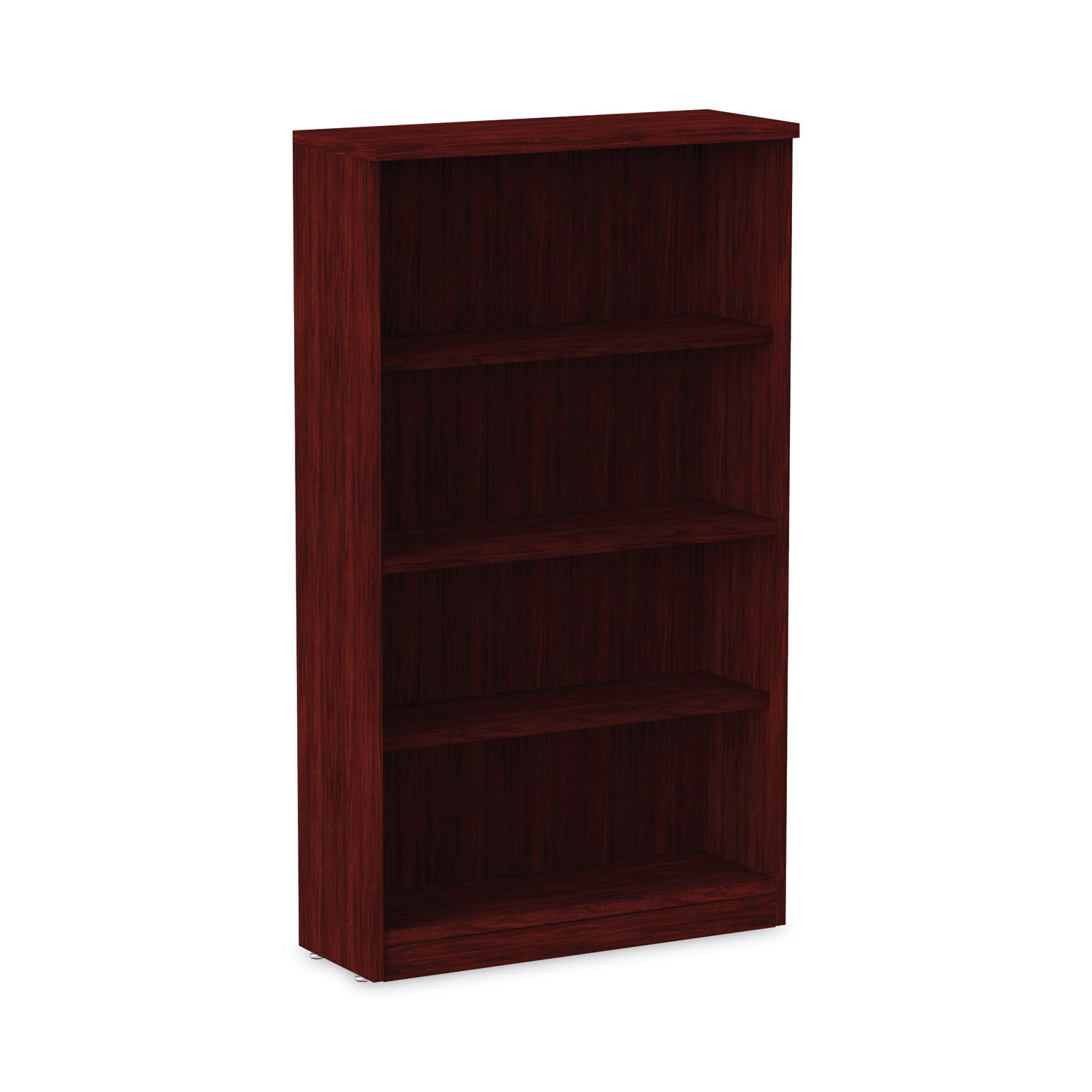 Alera Valencia Series Bookcase, Four-Shelf, 31.75w x 14d x 54.88h, Mahogany -