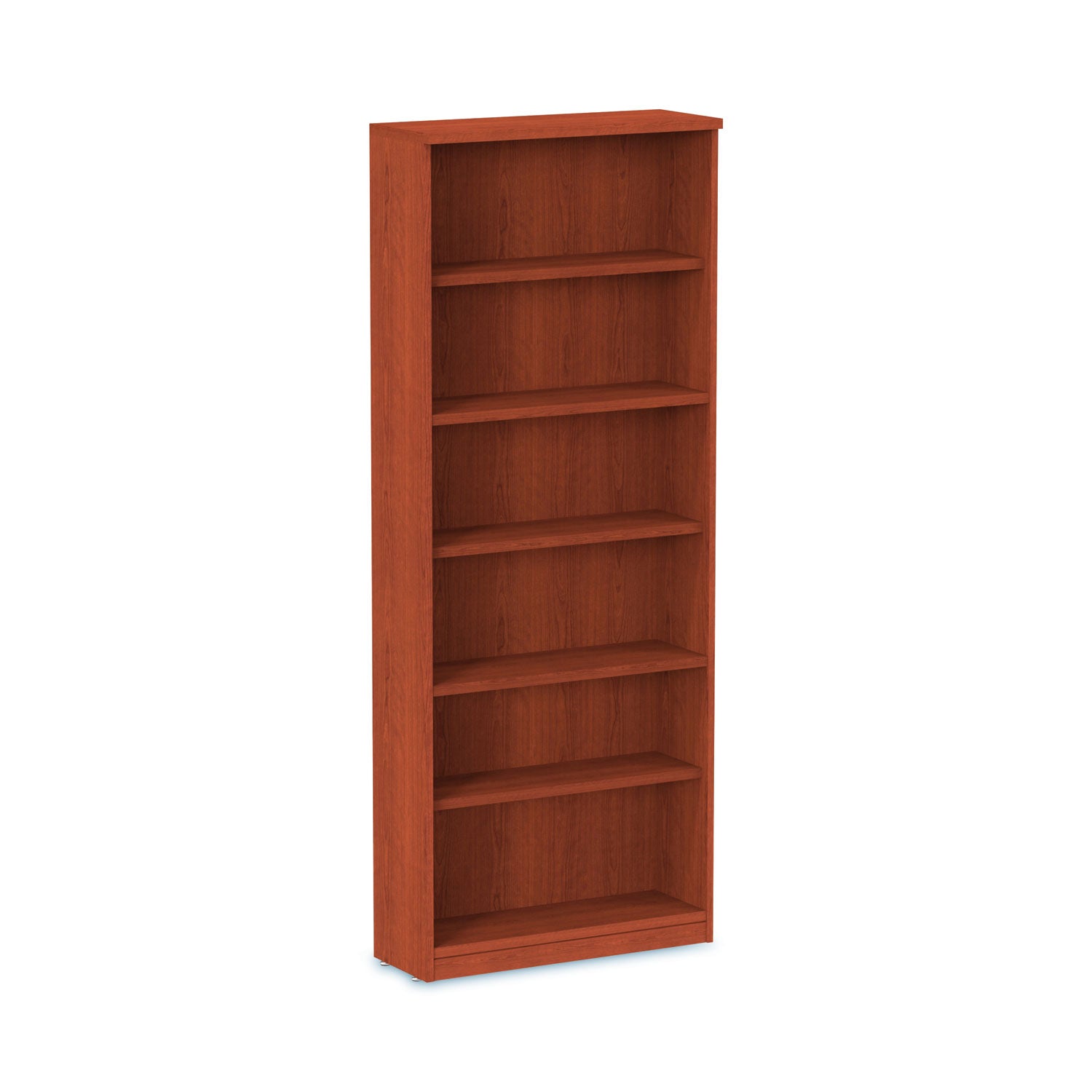 Alera Valencia Series Bookcase, Six-Shelf, 31.75w x 14d x 80.25h, Medium Cherry -