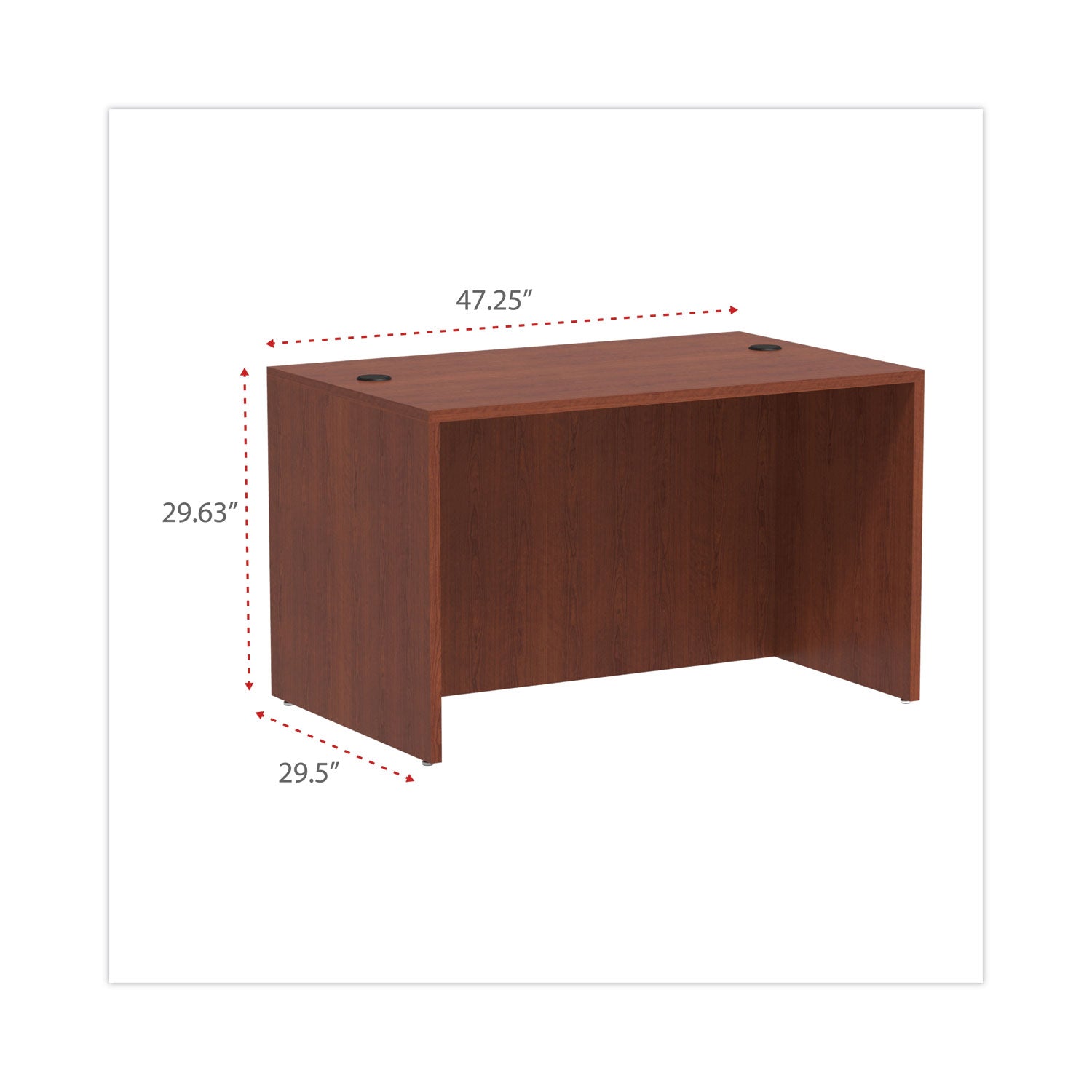 Alera Valencia Series Straight Front Desk Shell, 47.25" x 29.5" x 29.63", Medium Cherry -
