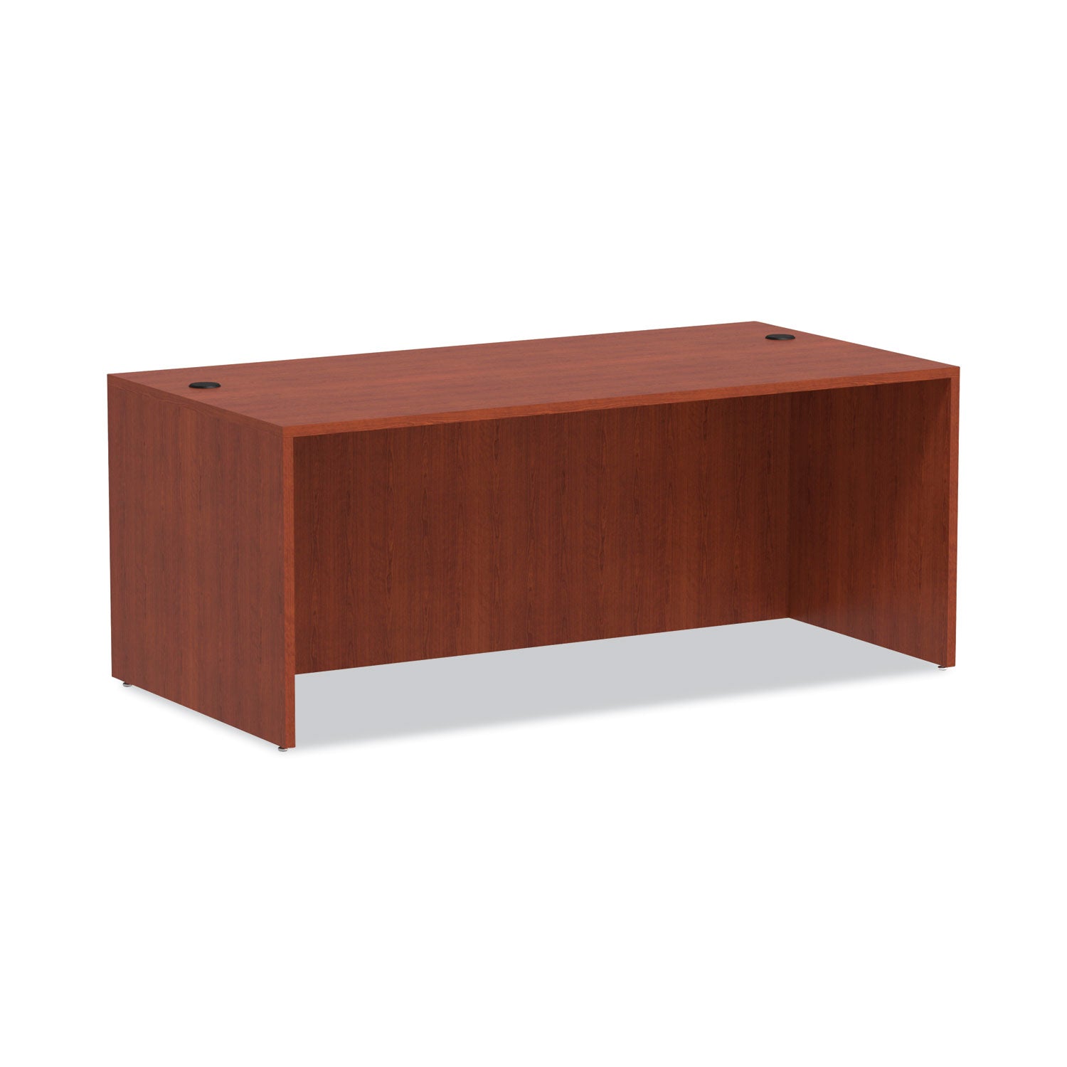 Alera Valencia Series Straight Front Desk Shell, 71" x 35.5" x 29.63", Medium Cherry -