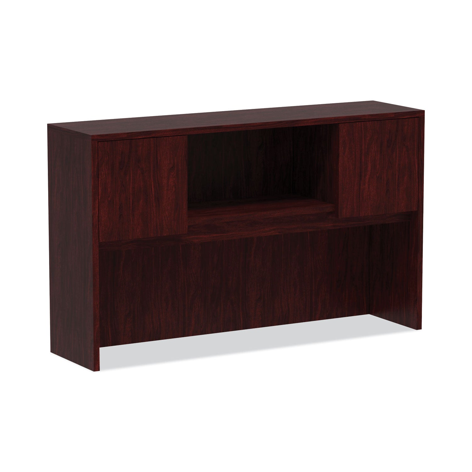 alera-valencia-series-hutch-with-doors-4-compartments-5888w-x-15d-x-3538h-mahogany_aleva286015my - 1