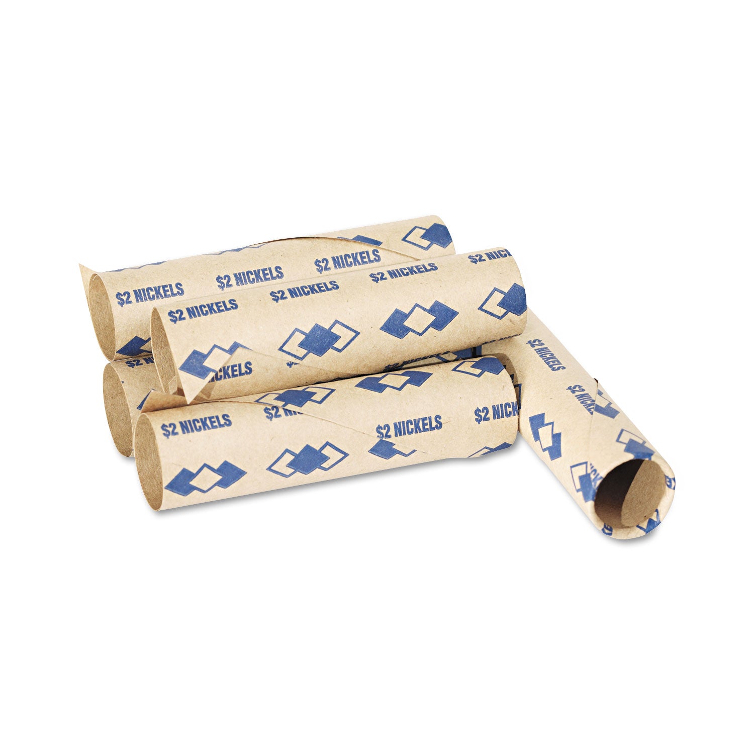 Preformed Tubular Coin Wrappers, Nickels, $2, 1,000 Wrappers/Box -