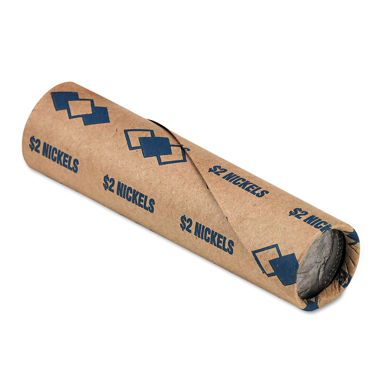 Preformed Tubular Coin Wrappers, Nickels, $2, 1,000 Wrappers/Box -