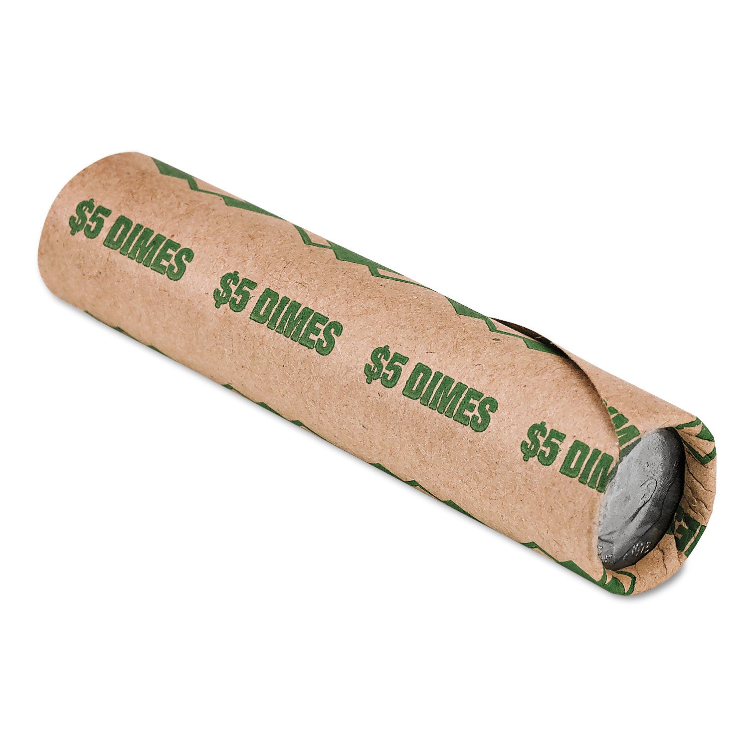 Preformed Tubular Coin Wrappers, Dimes, $5, 1,000 Wrappers/Box -