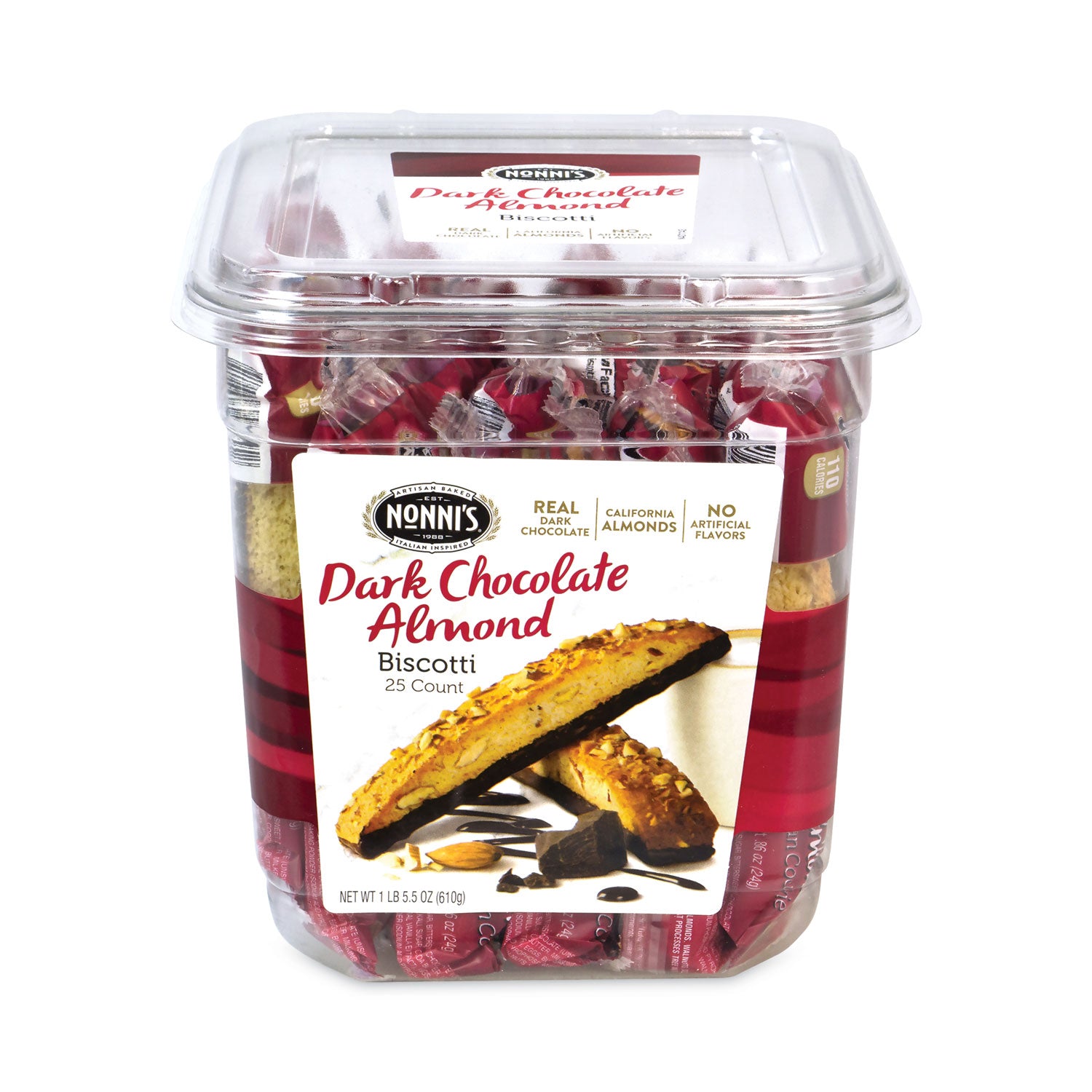 biscotti-dark-chocolate-almond-1-lb-5-oz-tub-25-pieces-tub-1-tub-carton-ships-in-1-3-business-days_grr30700123 - 1