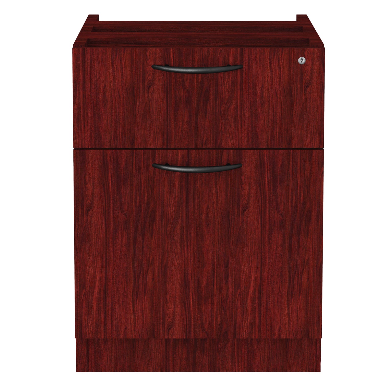 Alera Valencia Series Hanging Pedestal File, Left/Right, 2-Drawers: Box/File, Legal/Letter, Mahogany, 15.63" x 20.5" x 19.25 - 1
