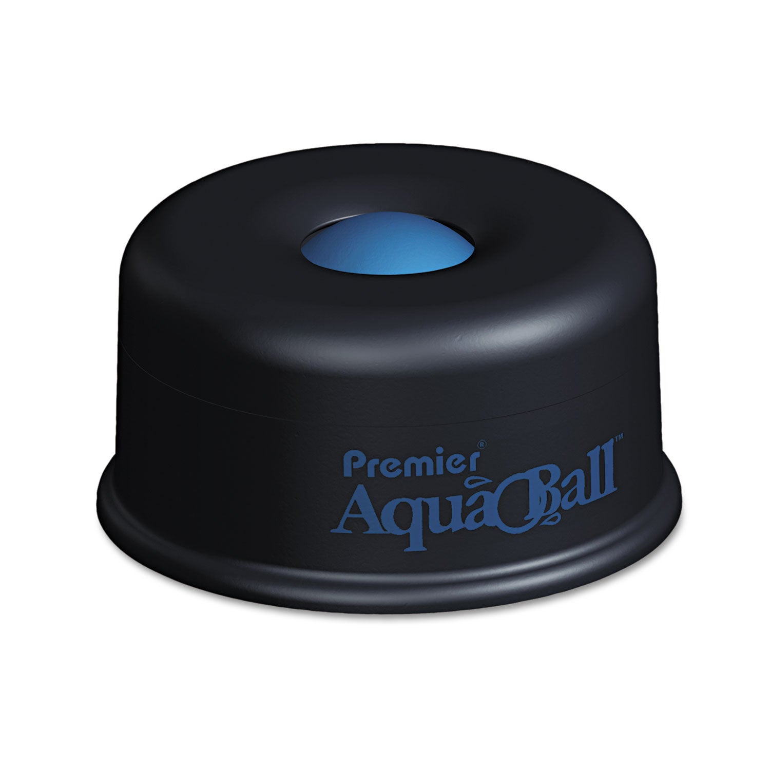 AquaBall Floating Ball Envelope Moistener, 1.25" x 1.25" x 5.38", Black/Blue -