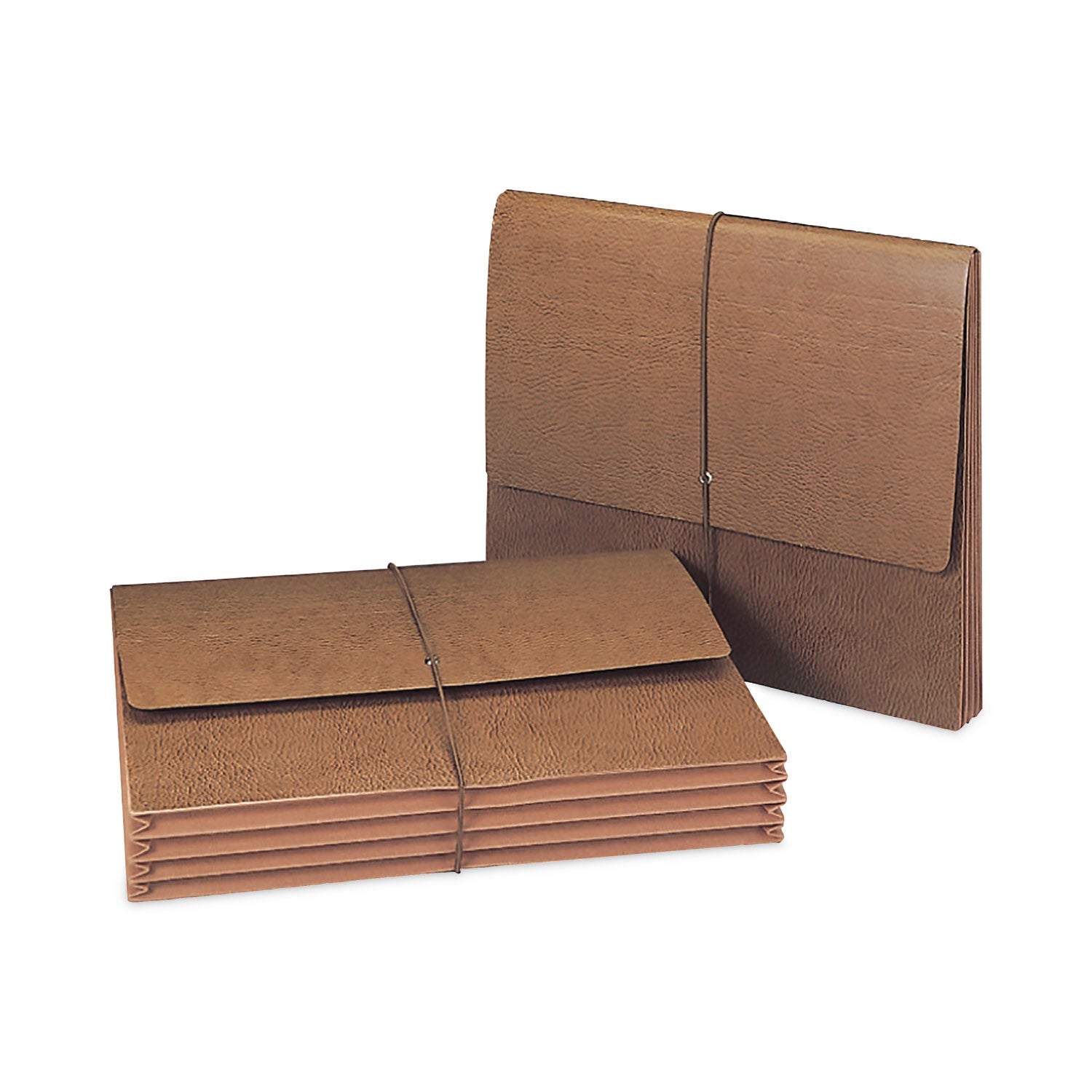 Classic Expanding Wallets with Tear-Resistant Gussets, 3.5" Expansion, 1 Section, Elastic Cord Closure, Letter Size, Redrope -