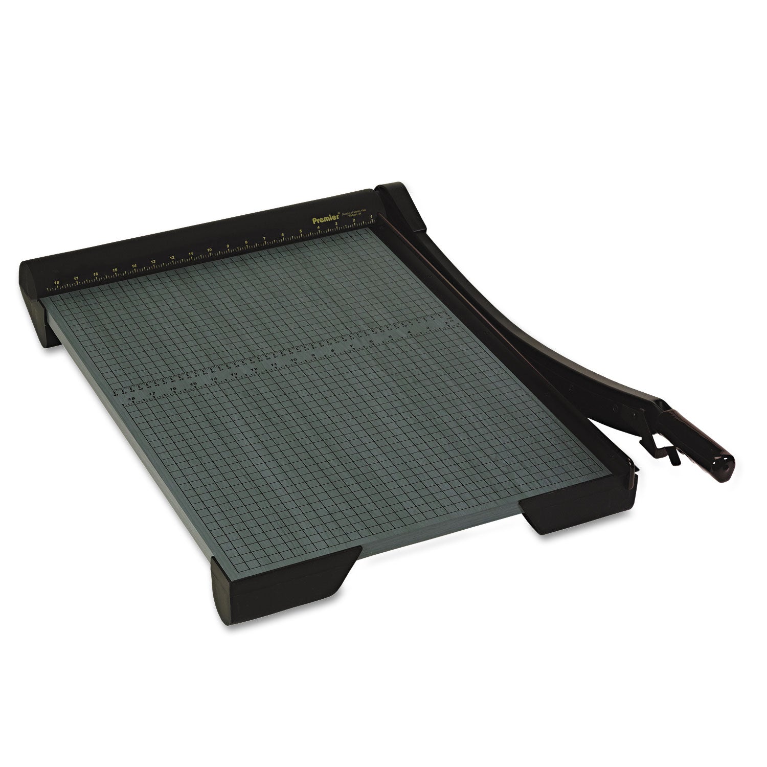 Premier Heavy-Duty Wood Series Paper Trimmers - 1 x Blade(s)Cuts 20Sheet - 24" Cutting Length - Straight Cutting - 5.6" Height x 26.8" Width x 37.8" Depth - Wood Base, Steel Blade - Green - 2