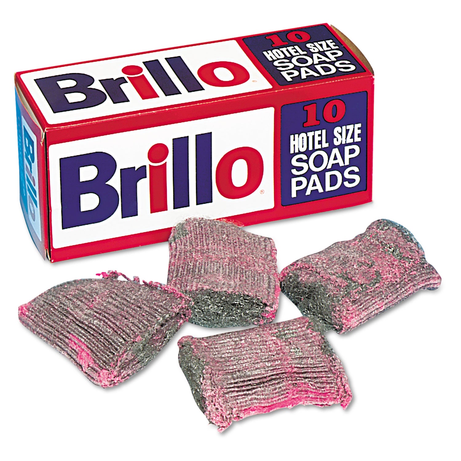 Hotel Size Soap Pad, 4 x 4, Charcoal/Pink, 10/Box -