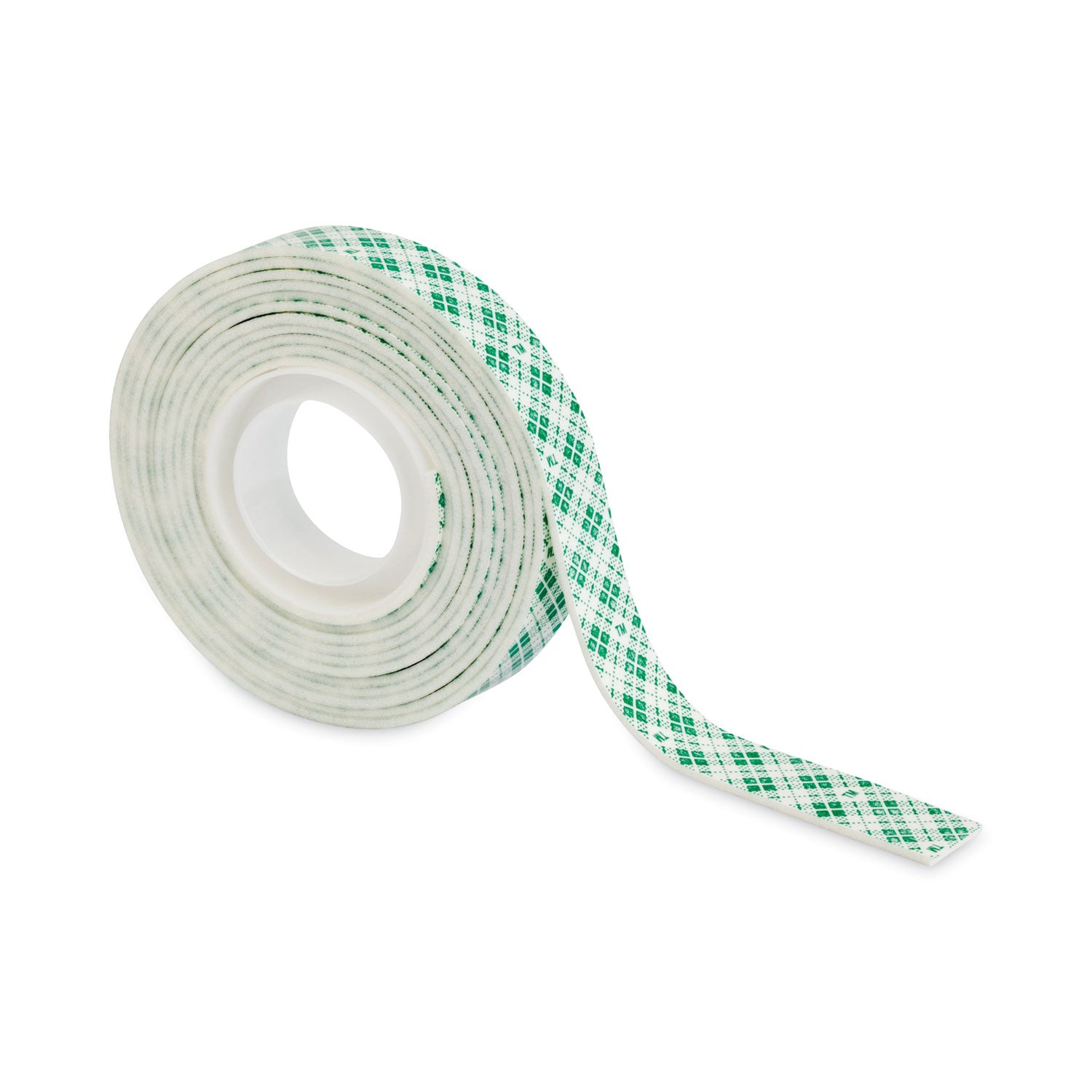 Permanent High-Density Foam Mounting Tape, Double-Sided, Holds Up to 15 lbs, 0.5" x 80", White -