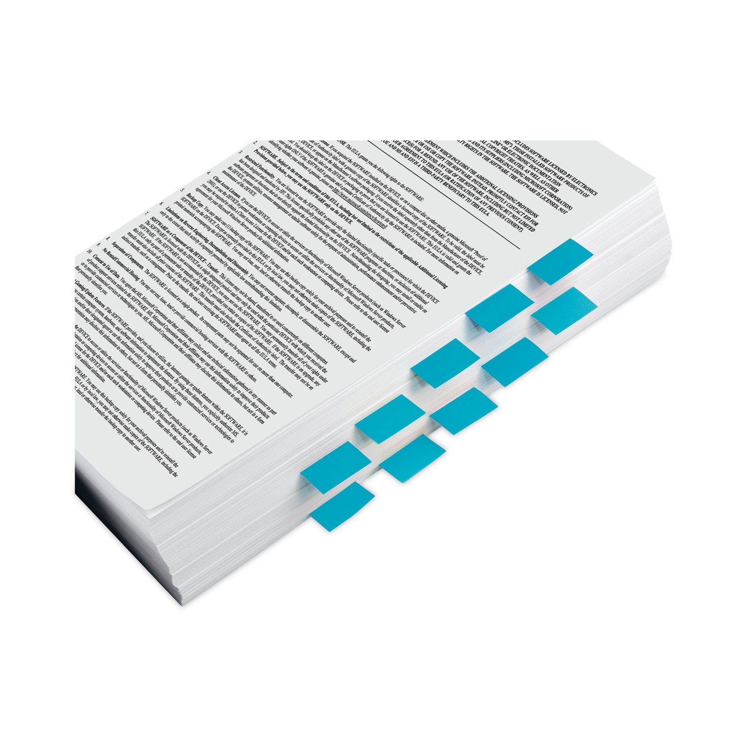 Standard Page Flags in Dispenser, Bright Blue, 50 Flags/Dispenser, 2 Dispensers/Pack -