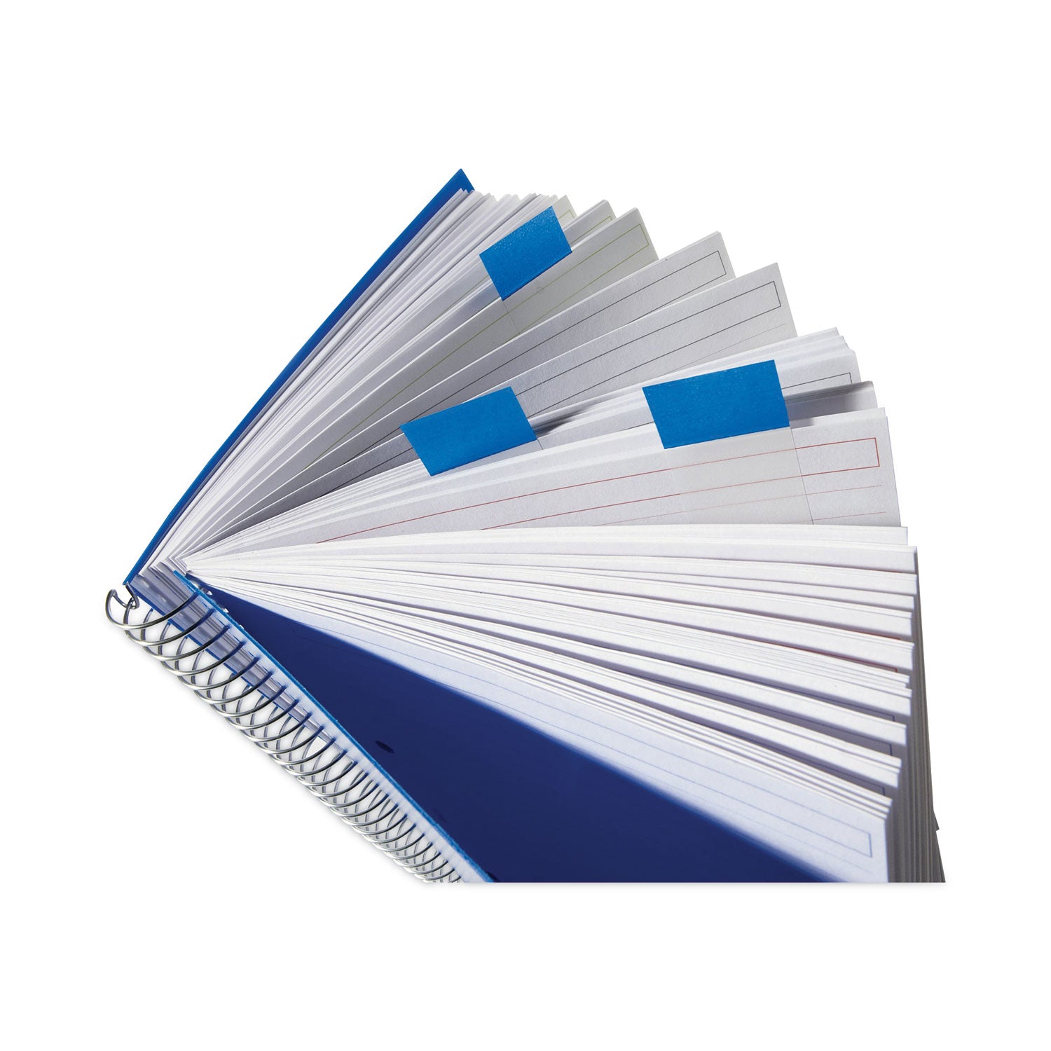 Marking Page Flags in Dispensers, Blue, 50 Flags/Dispenser, 12 Dispensers/Pack -