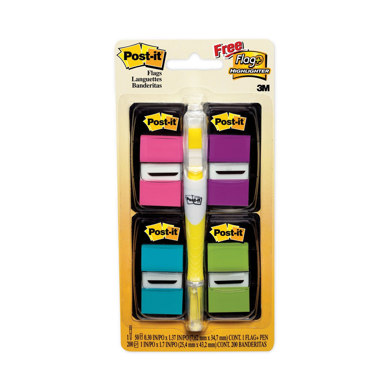 Page Flag Value Pack, Assorted Colors, 200 Flags and Highlighter with 50 Flags -