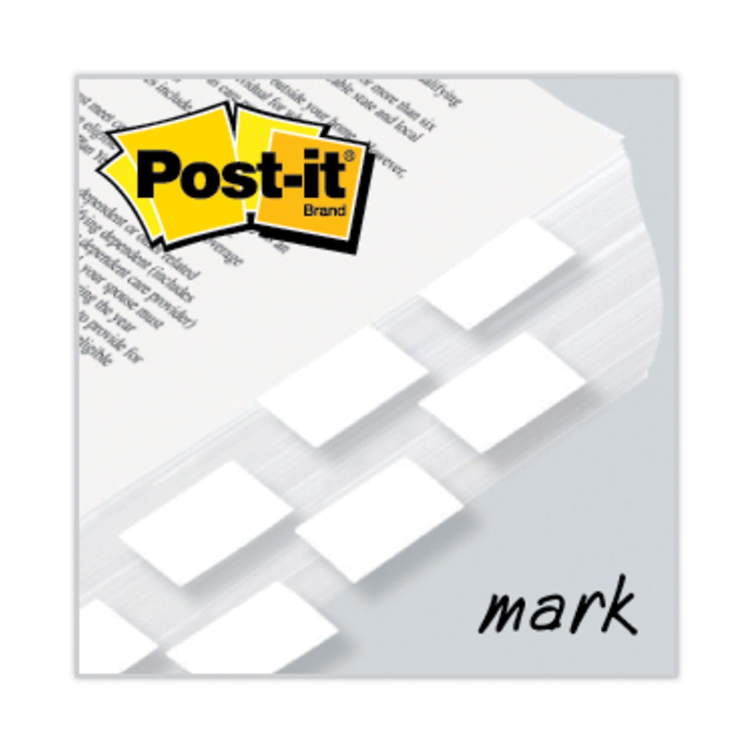 Standard Page Flags in Dispenser, White, 50 Flags/Dispenser, 2 Dispensers/Pack -