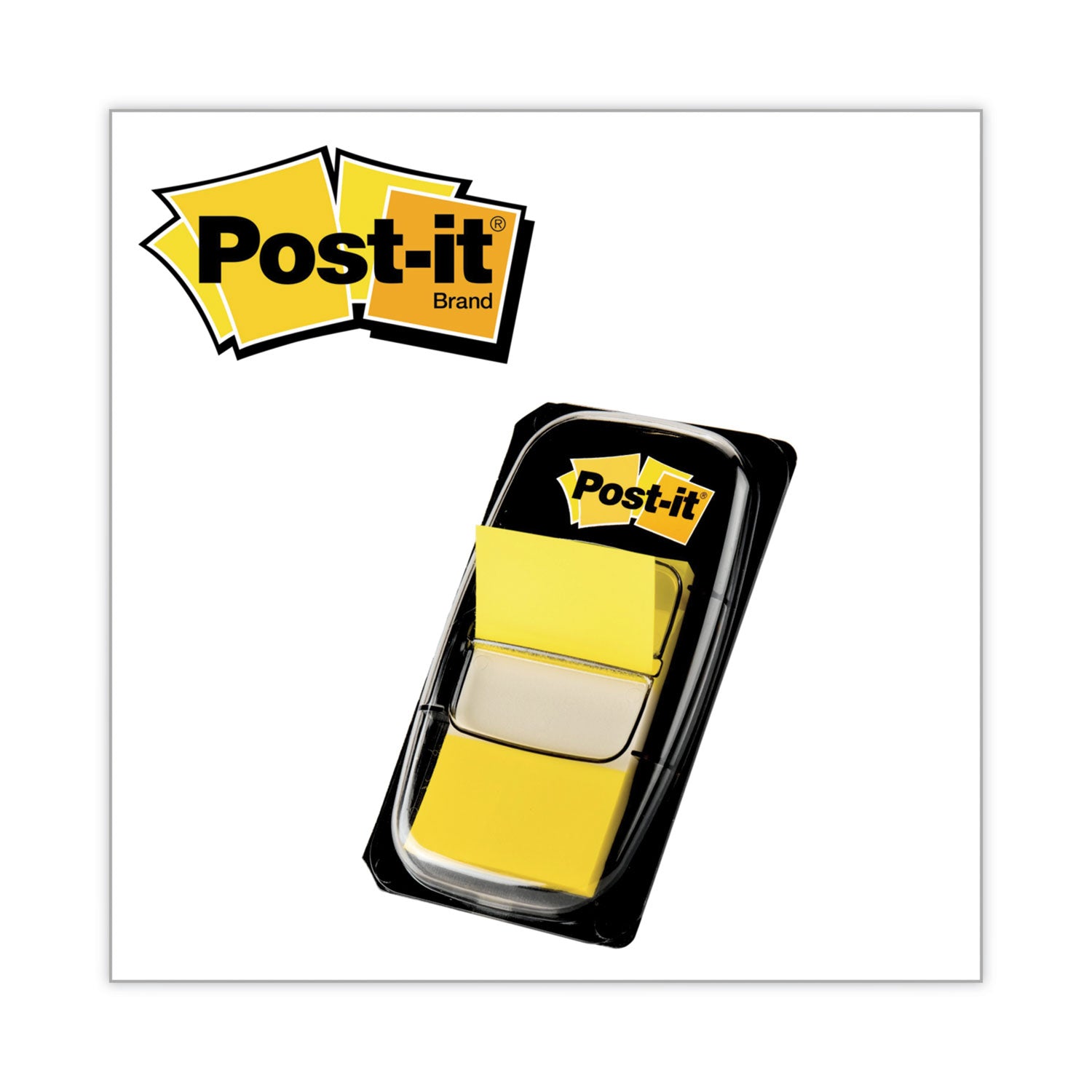 Marking Page Flags in Dispensers, Yellow, 50 Flags/Dispenser, 12 Dispensers/Box -