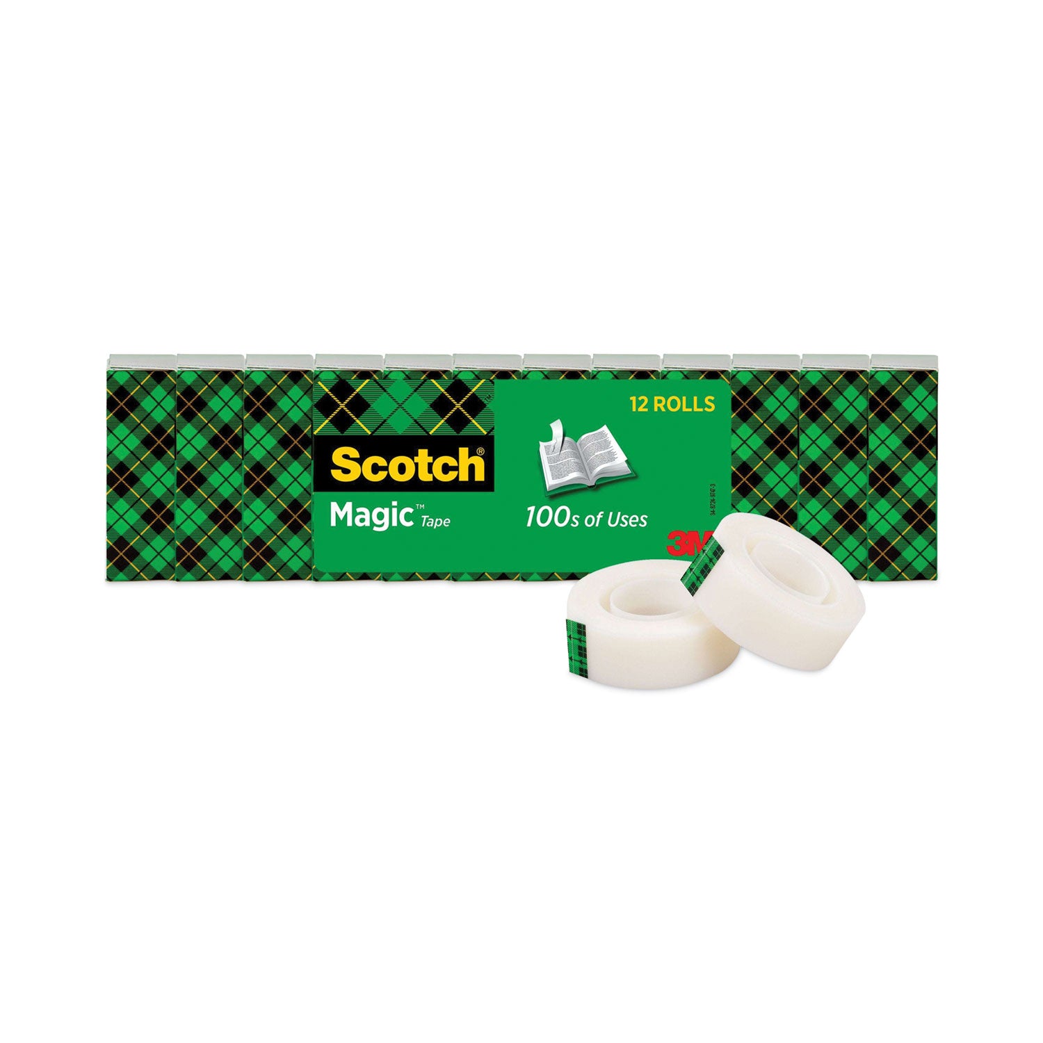 Magic Tape Value Pack, 1" Core, 0.75" x 83.33 ft, Clear, 12/Pack -
