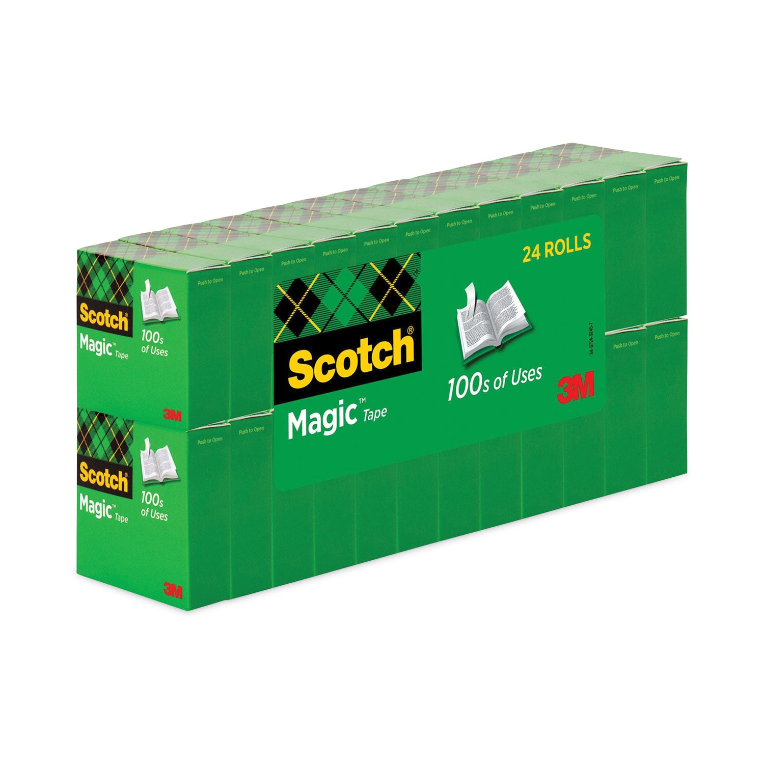 Magic Tape Value Pack, 1" Core, 0.75" x 83.33 ft, Clear, 20/Pack -
