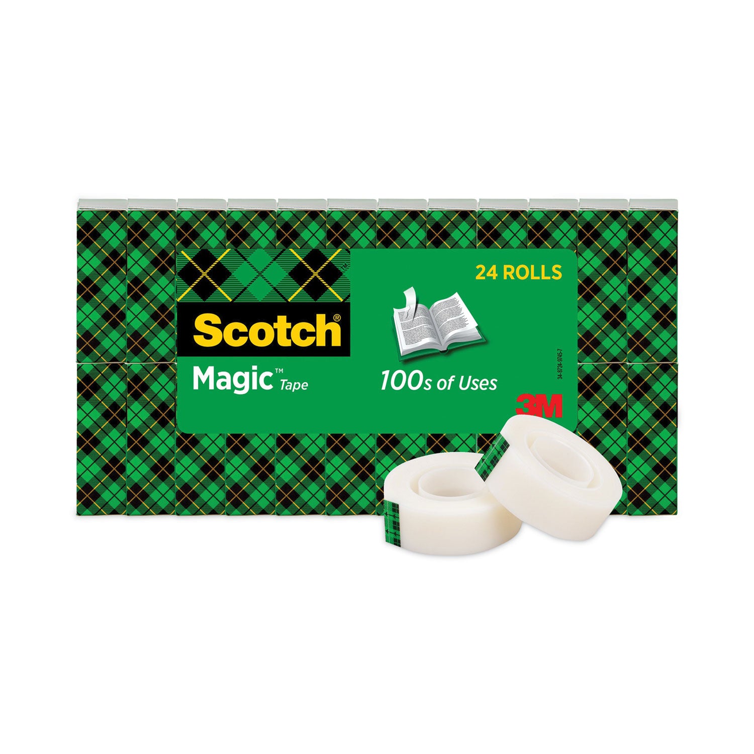Magic Tape Value Pack, 1" Core, 0.75" x 83.33 ft, Clear, 24/Pack -