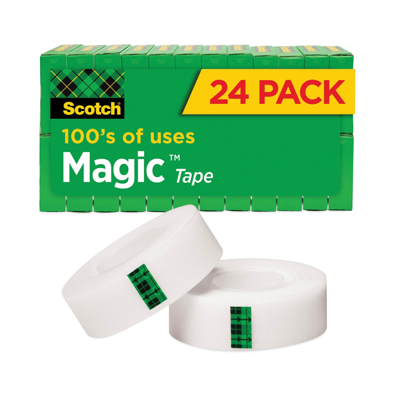 Magic Tape Value Pack, 1" Core, 0.75" x 83.33 ft, Clear, 24/Pack -