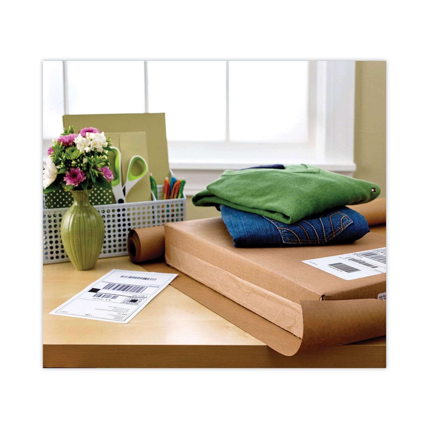 Greener Commercial Grade Packaging Tape, 3" Core, 1.88" x 49.2 yds, Clear, 6/Pack -