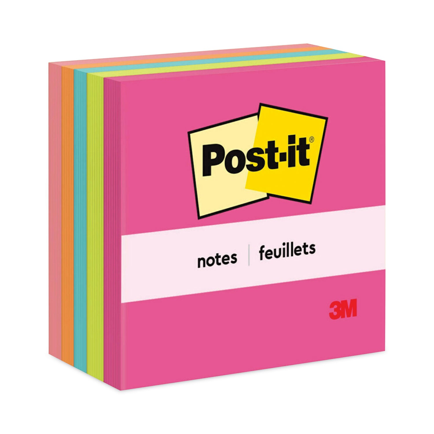 Original Pads in Poptimistic Collection Colors, 3" x 3", 100 Sheets/Pad, 5 Pads/Pack -