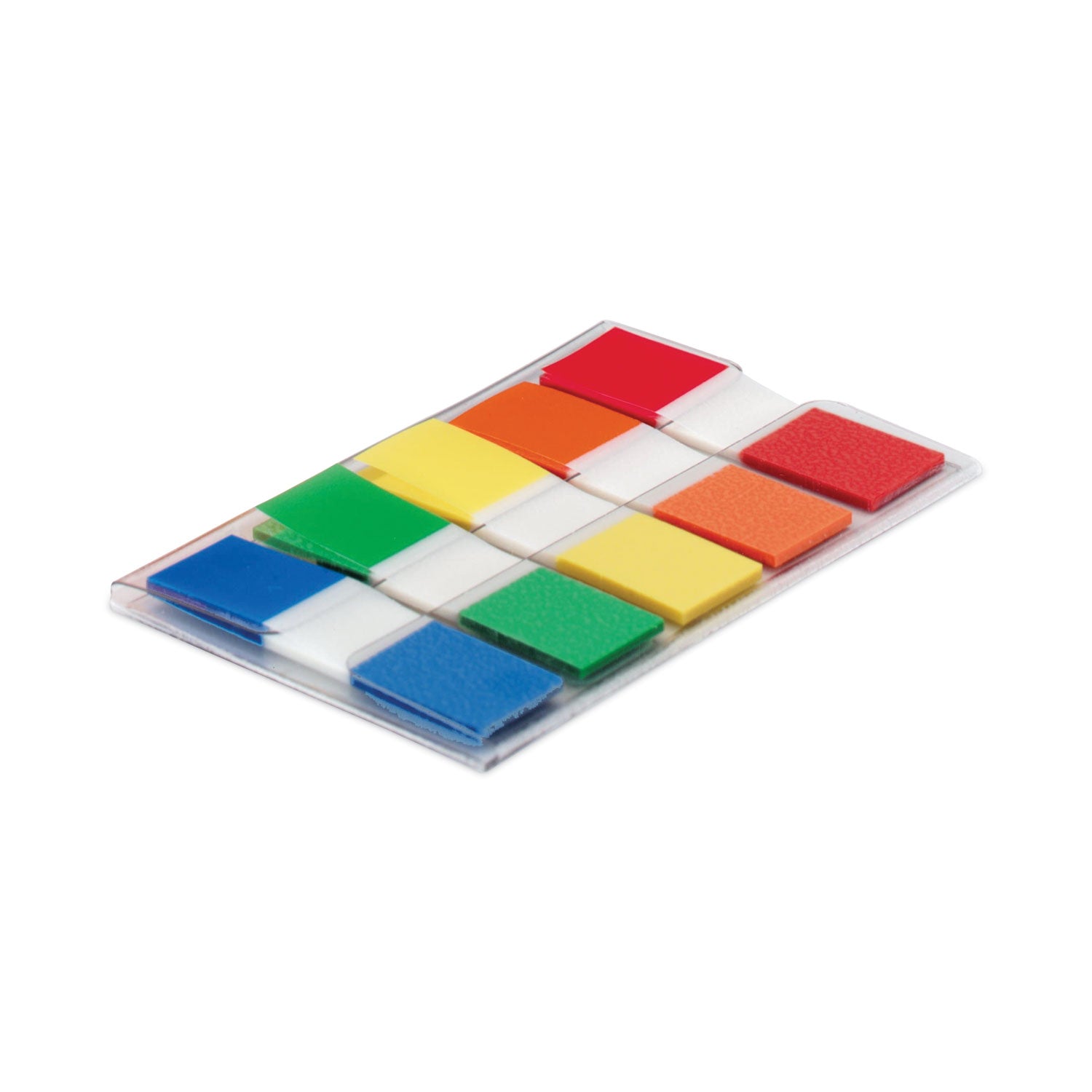 Page Flags in Portable Dispenser, Assorted Primary, 20 Flags/Color, 100 Flags/Pack -