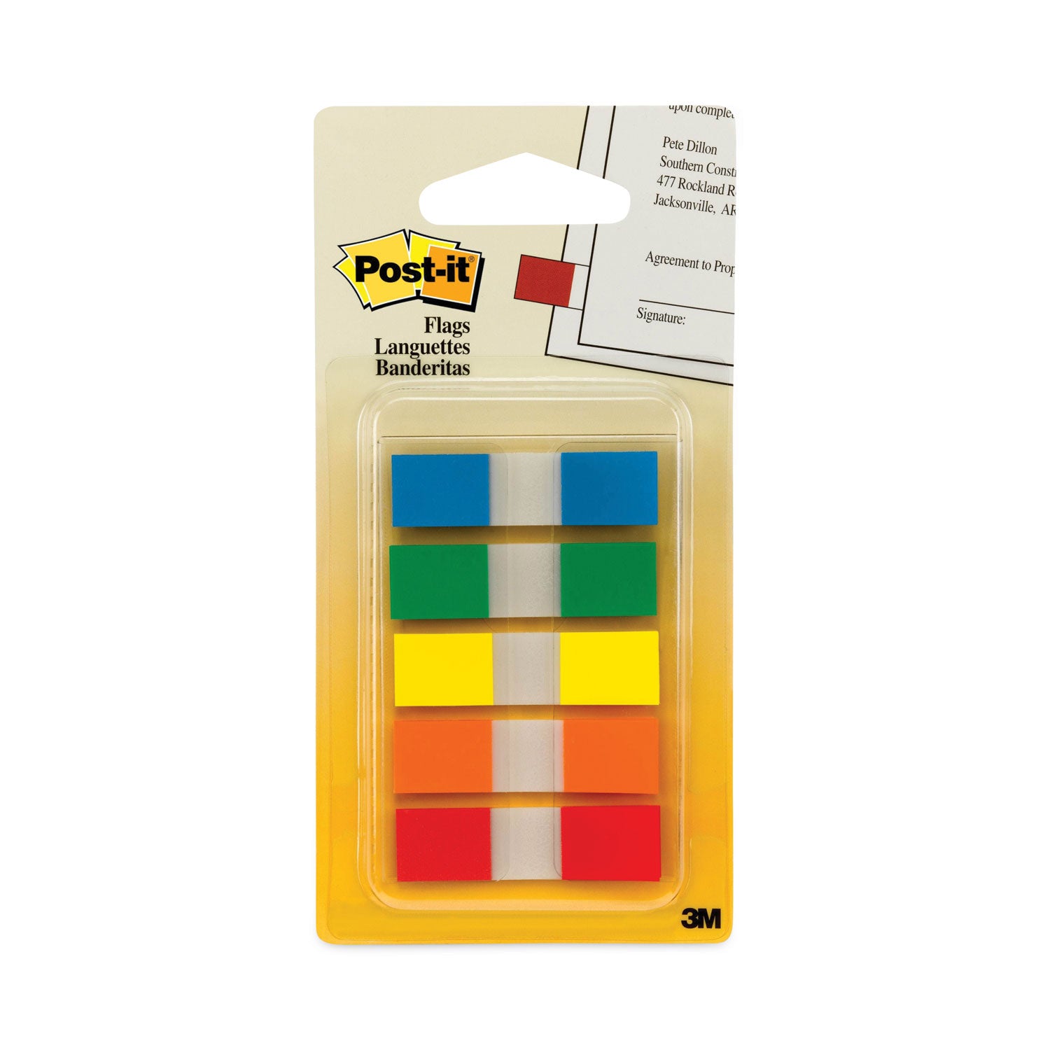 Page Flags in Portable Dispenser, Assorted Primary, 20 Flags/Color, 100 Flags/Pack -