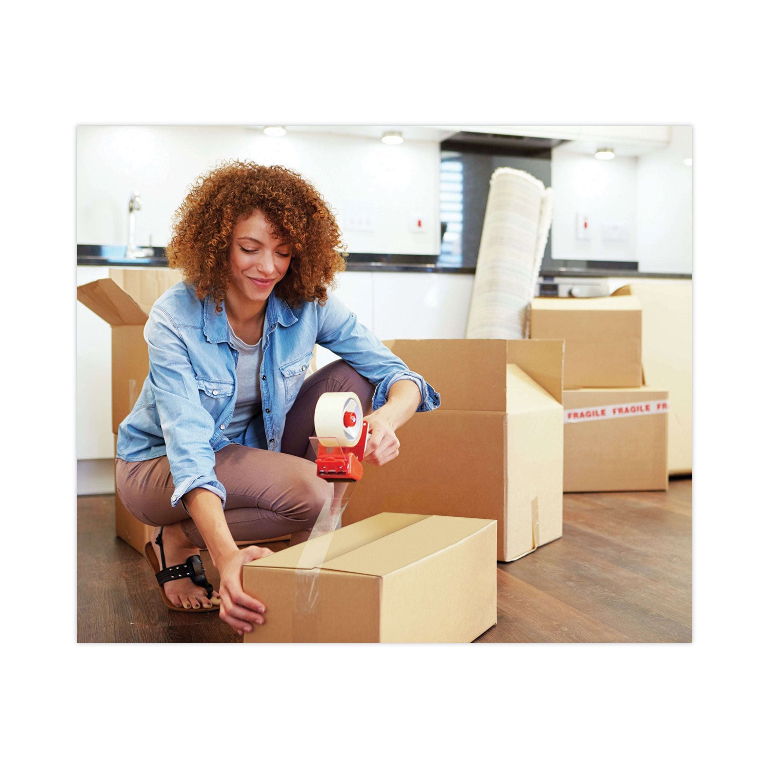 3350 General Purpose Packaging Tape, 3" Core, 1.88" x 54.6 yds, Clear, 6/Pack -