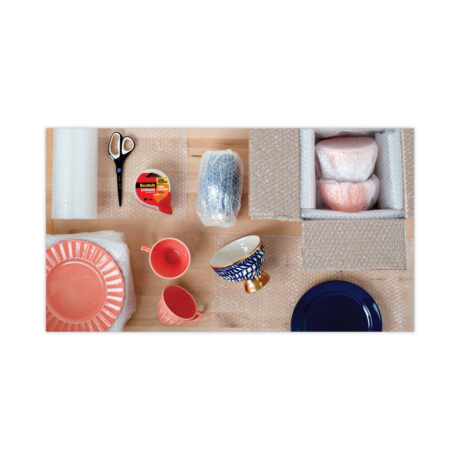 Storage Tape, 3" Core, 1.88" x 54.6 yds, Clear, 4/Pack -