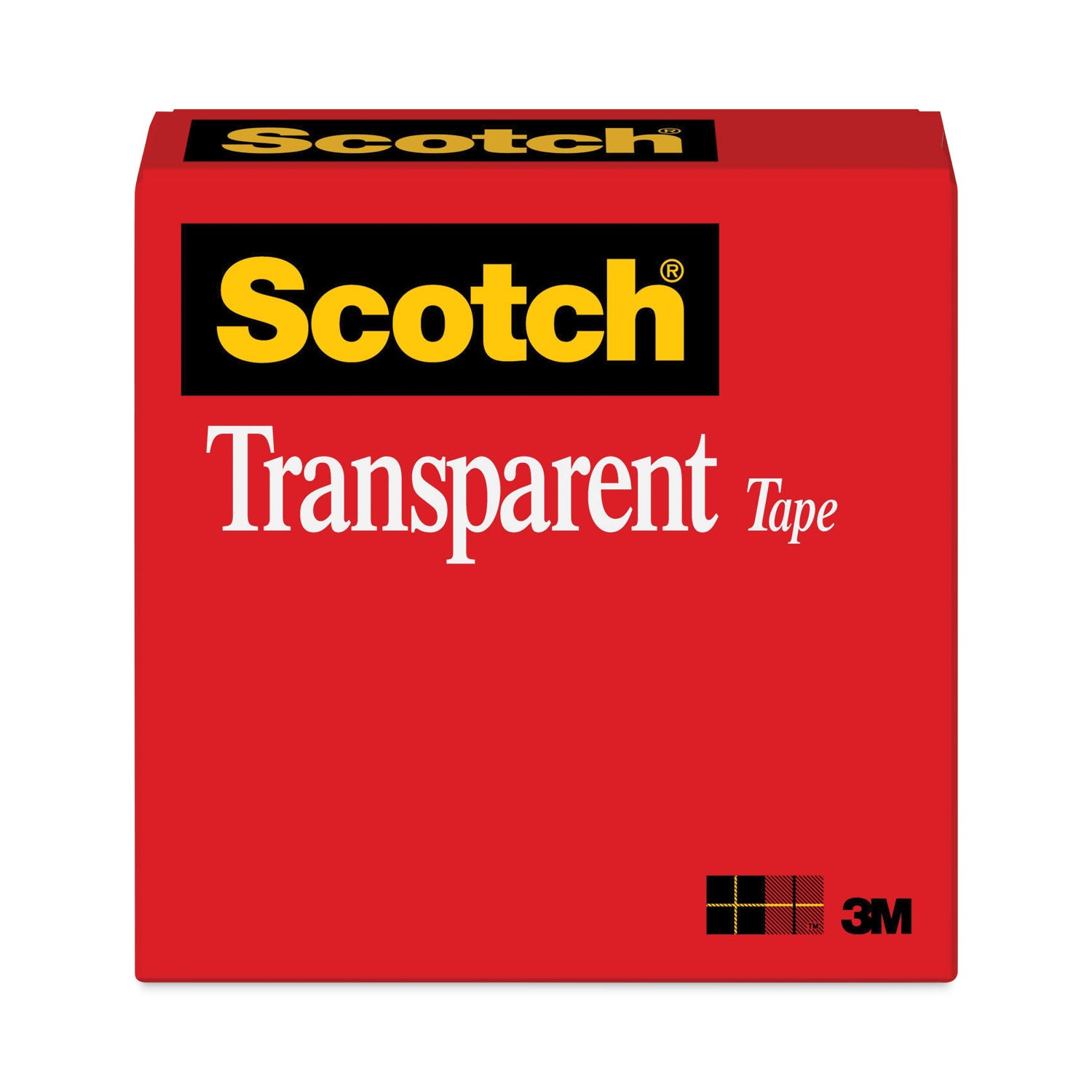 Transparent Tape, 3" Core, 1" x 72 yds, Transparent -