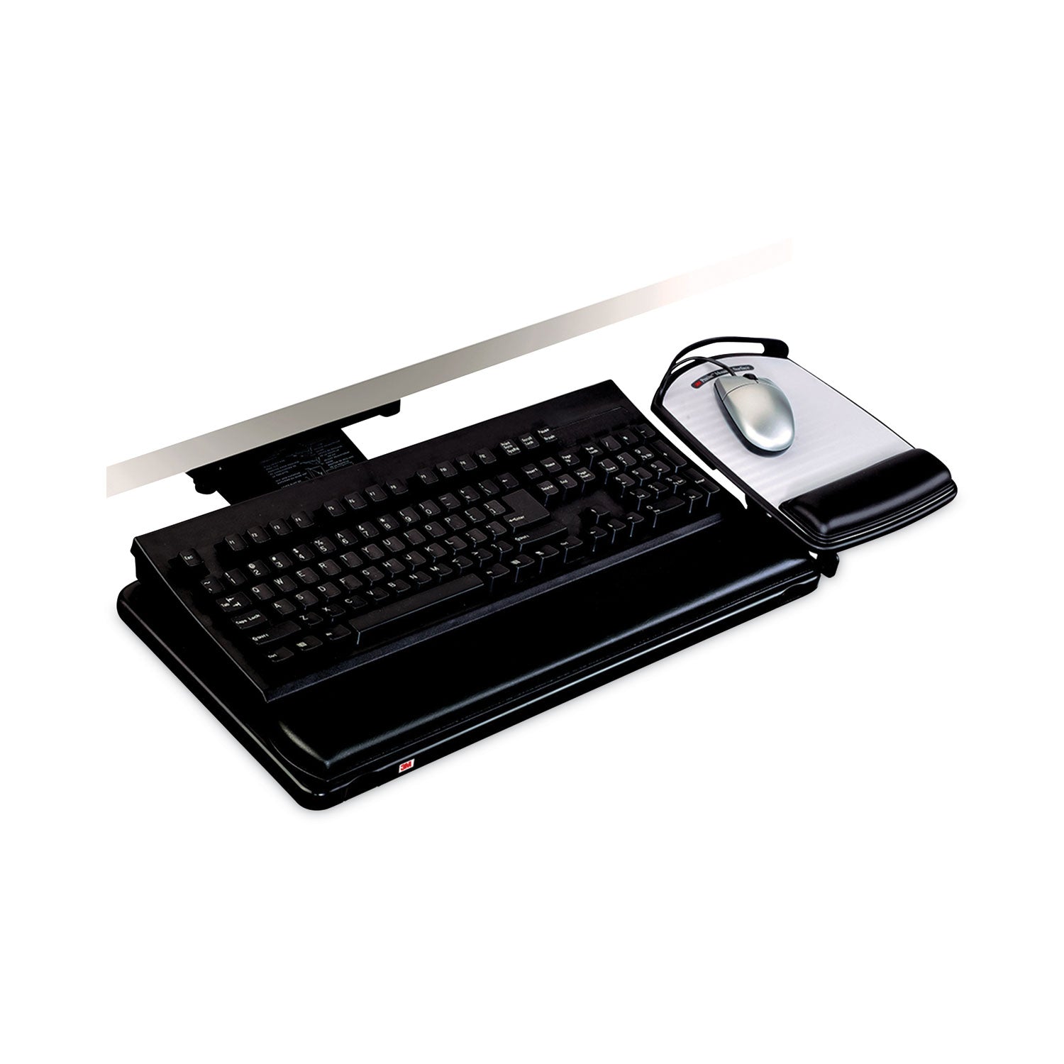 Knob Adjust Keyboard Tray With Highly Adjustable Platform, Black -