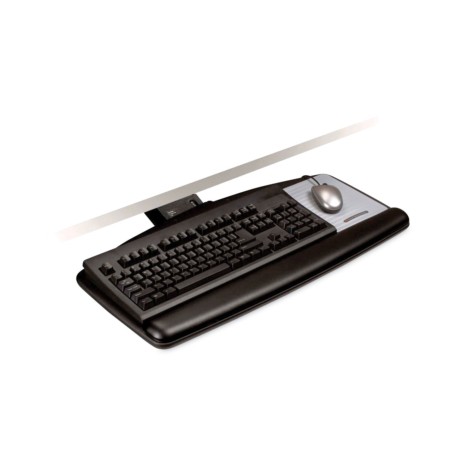 Sit/Stand Easy Adjust Keyboard Tray, Standard Platform, 25.5w x 12d, Black -