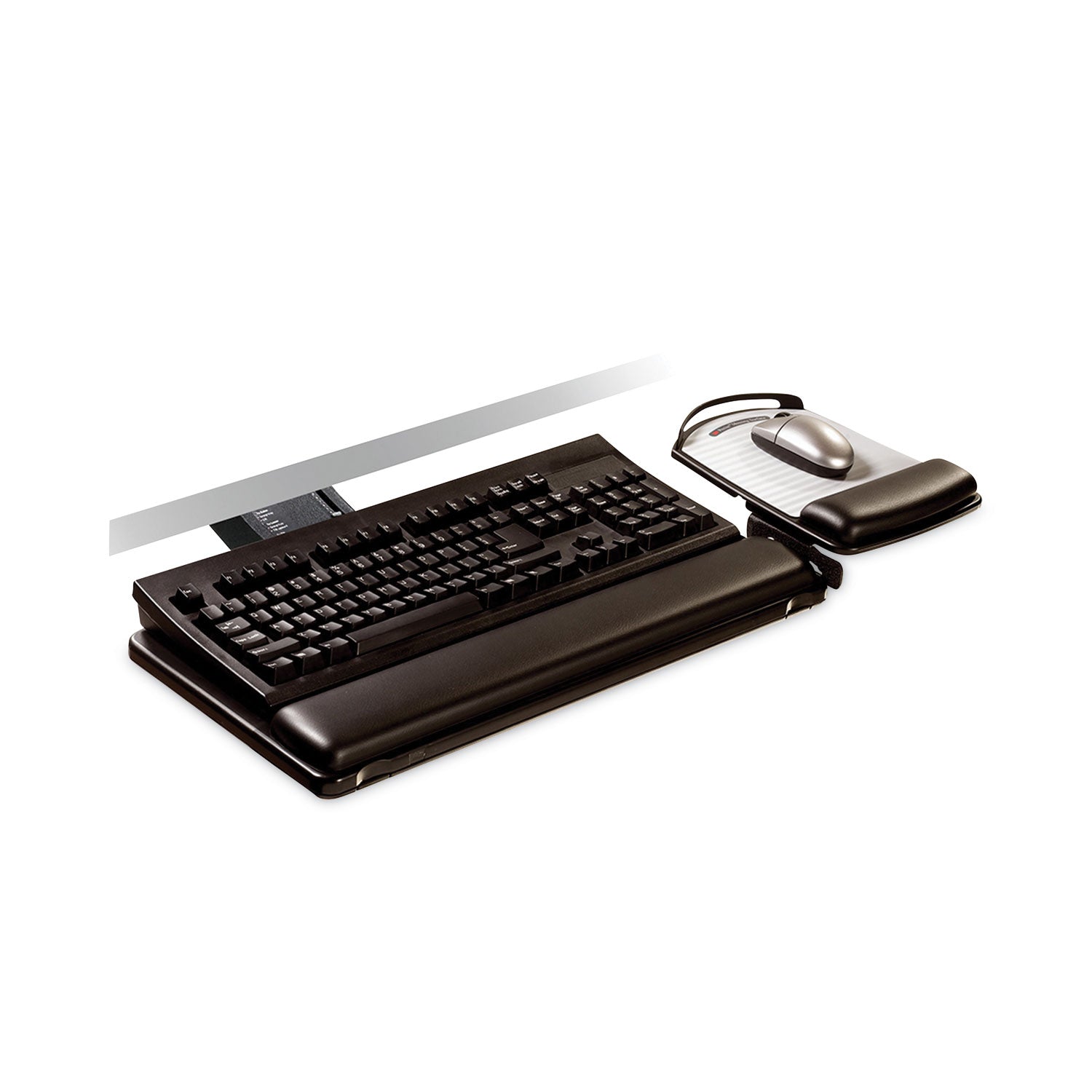 Sit/Stand Easy Adjust Keyboard Tray, Highly Adjustable Platform,, Black -