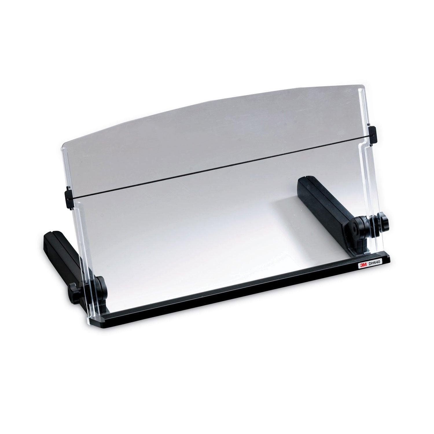 In-Line Freestanding Copyholder, 300 Sheet Capacity, Plastic, Black/Clear -