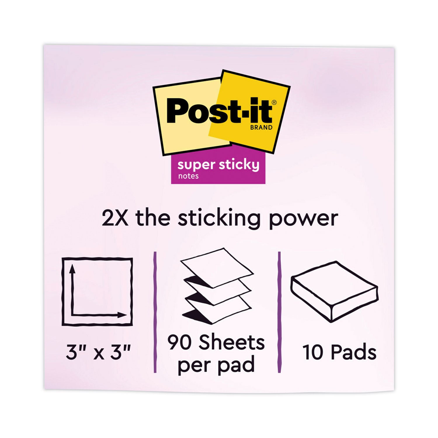 Recycled Pop-up Notes in Oasis Collection Colors, 3 x 3, 90 Sheets/Pad, 10 Pads/Pack -