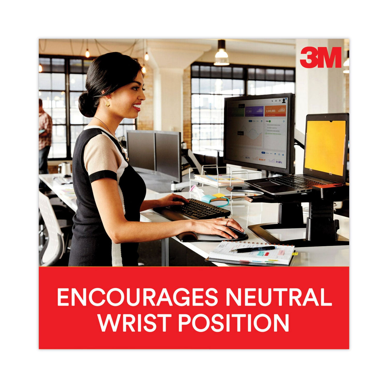 Antimicrobial Gel Compact Keyboard Wrist Rest, 18 x 2.75, Black -