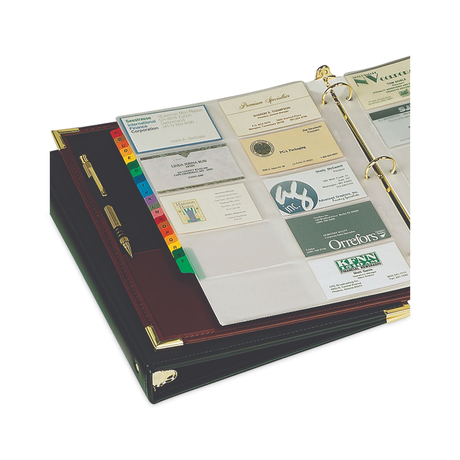 Business Card Refill Pages, For 2 x 3.5 Cards, Clear, 20 Cards/Sheet, 10 Sheets/Pack -