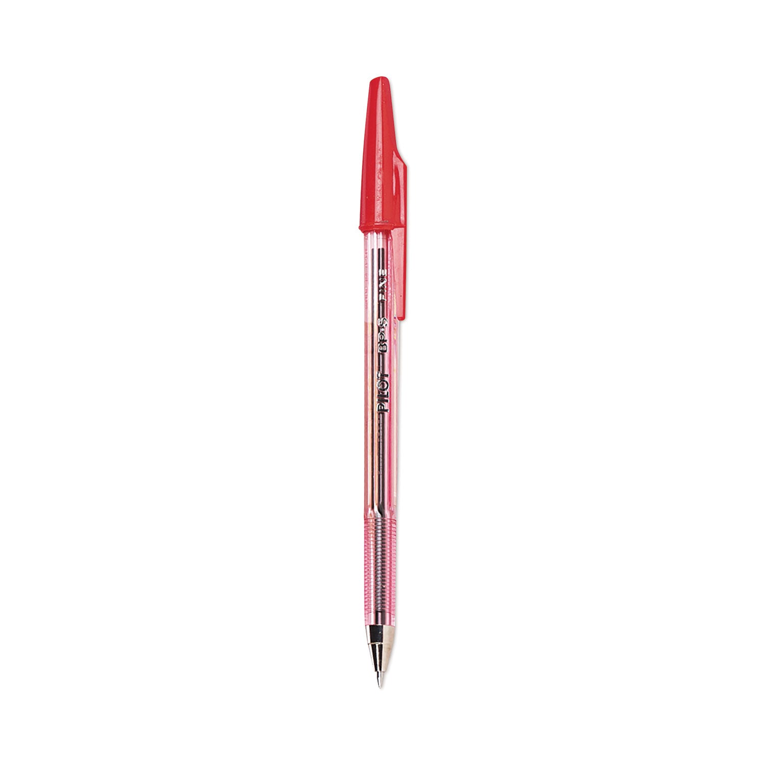 Better Ballpoint Pen, Stick, Fine 0.7 mm, Red Ink, Translucent Red Barrel, Dozen -