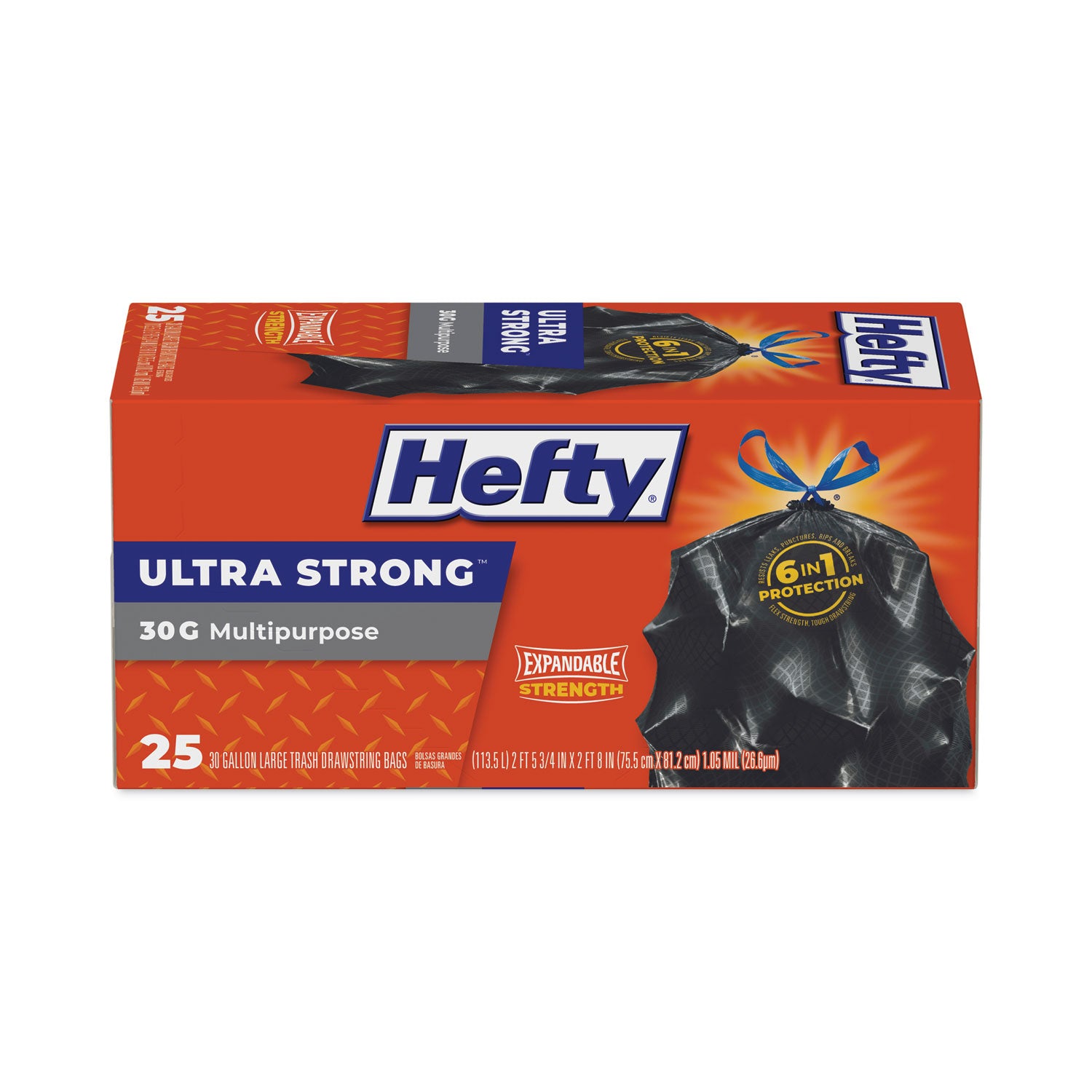 ultra-flex-waste-bags-30-gal-105-mil-6-x-21-black-150-carton_rfpe80627 - 1