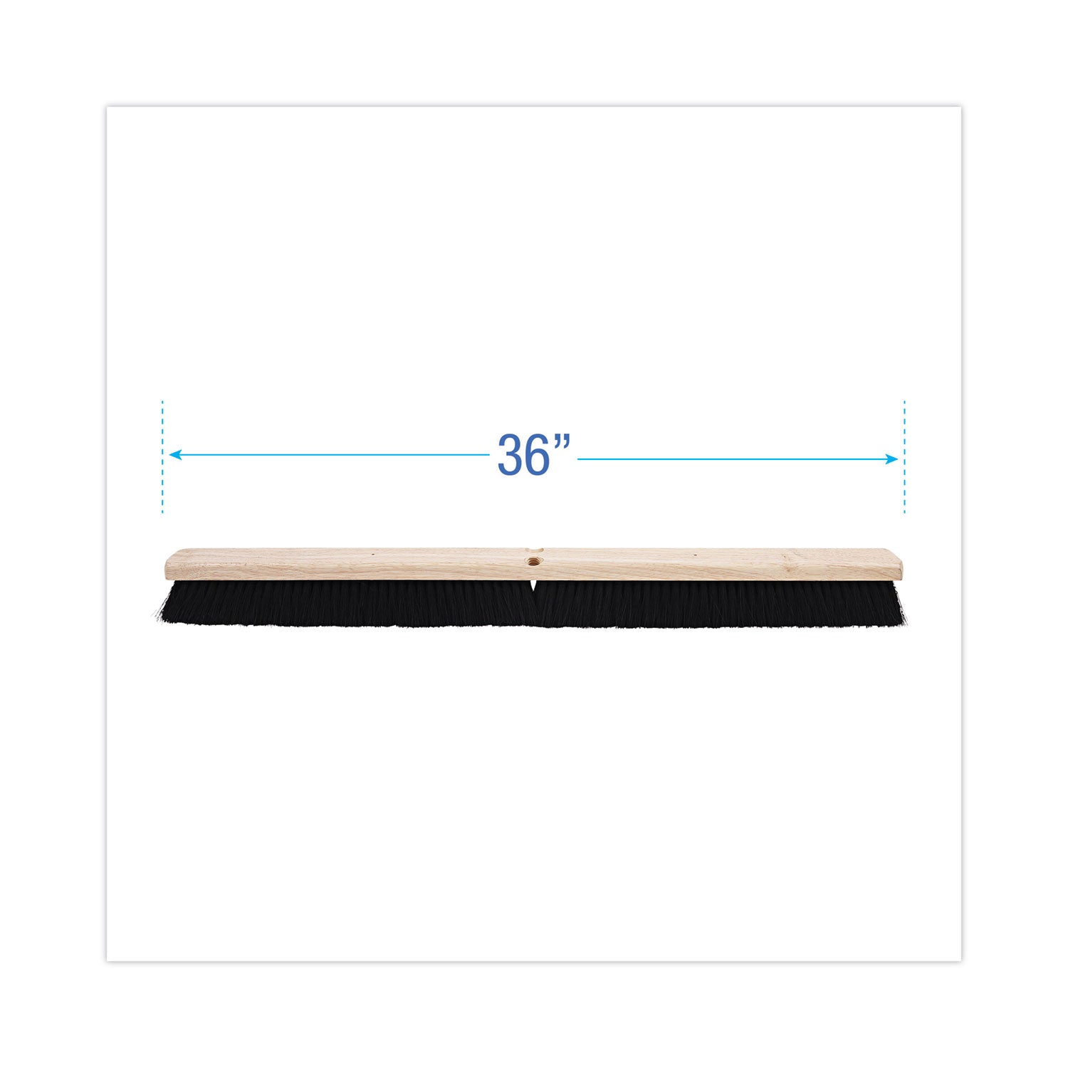 Floor Brush Head, 2.5" Black Tampico Fiber Bristles, 36" Brush -
