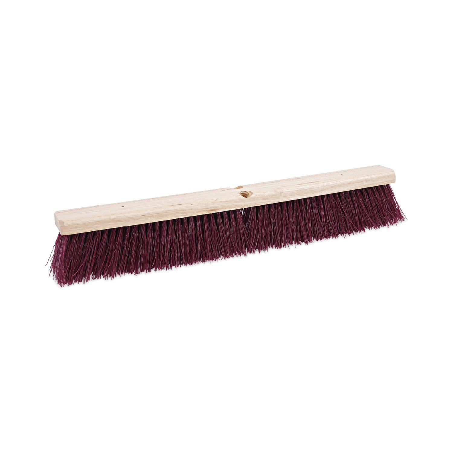 Floor Brush Head, 3.25" Maroon Stiff Polypropylene Bristles, 24" Brush -