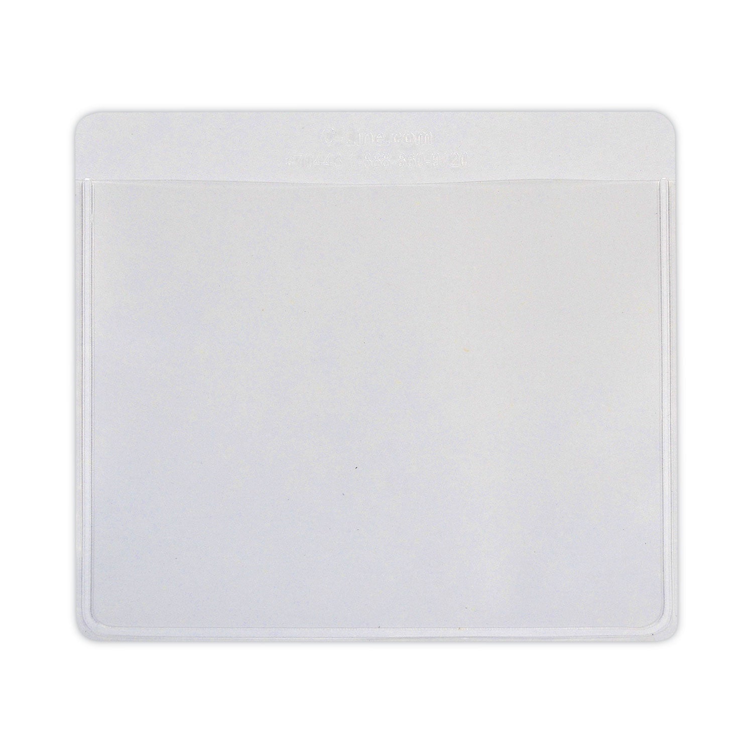 Self-Adhesive Labeling Pockets, Top Load, 3.75 x 3, Clear, 25/Pack -