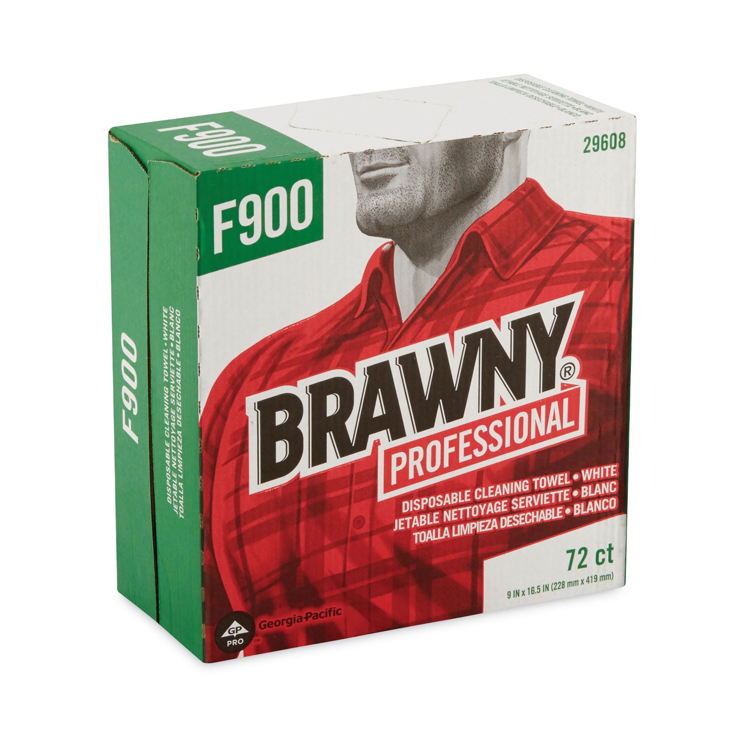 FLAX 900 Heavy Duty Cloths, 9 x 16.5, White, 72/Box, 10 Box/Carton -