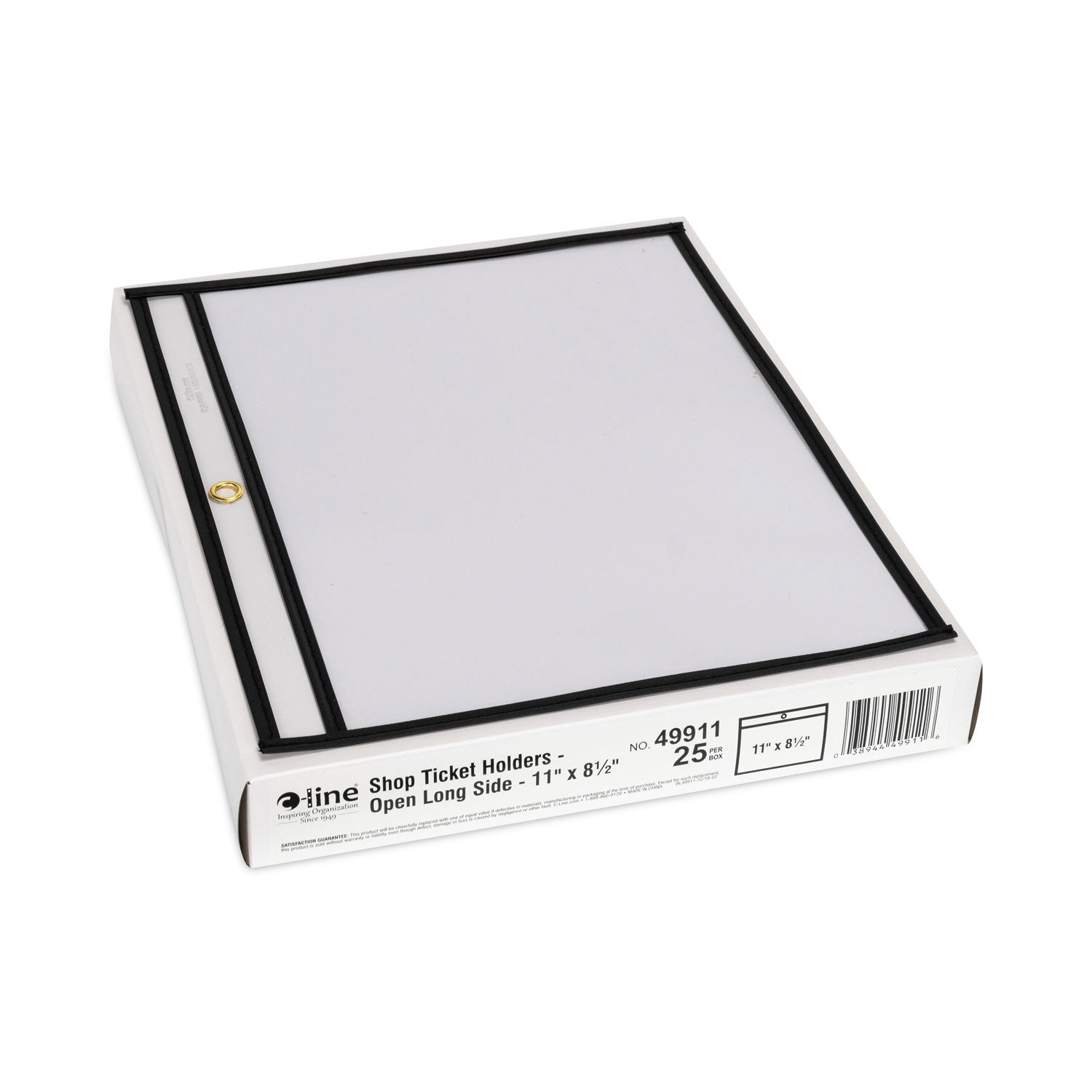 Shop Ticket Holders, Stitched, Sides Clear, 50 Sheets, 11 x 8.5, 25/Box -