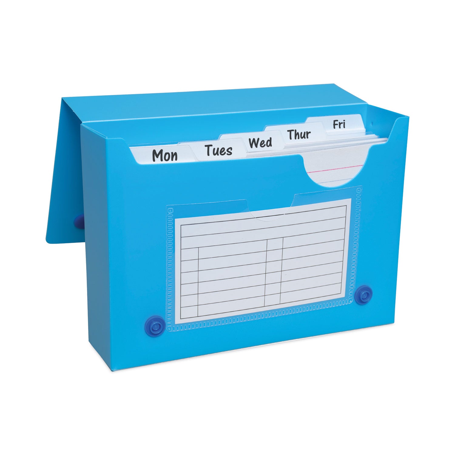 Index Card Case, Holds 200 4 x 6 Cards, 6.38 x 1.88 x 4.63, Polypropylene, Assorted Colors -