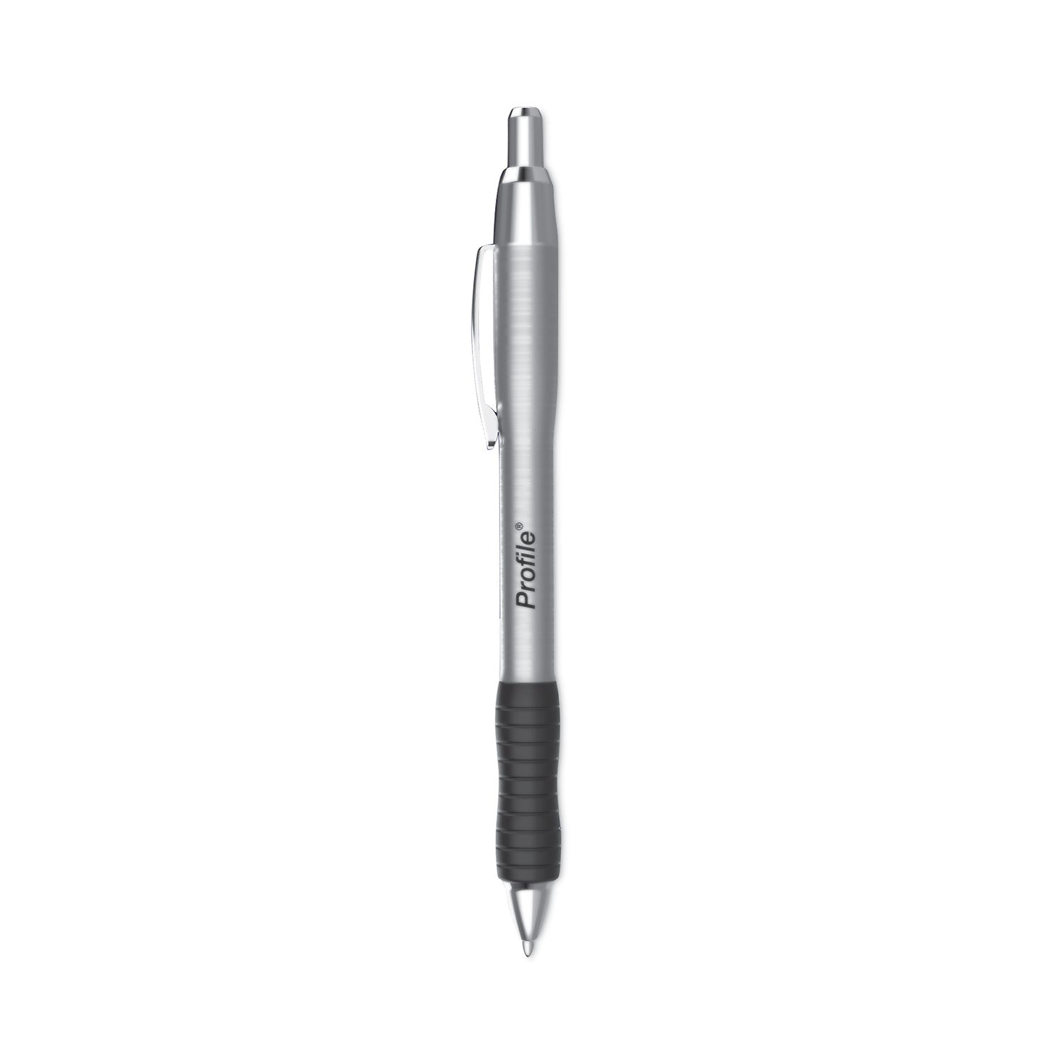profile-metal-ballpoint-pen-retractable-medium-1-mm-black-ink-silver-barrel-dozen_pap2130514 - 1