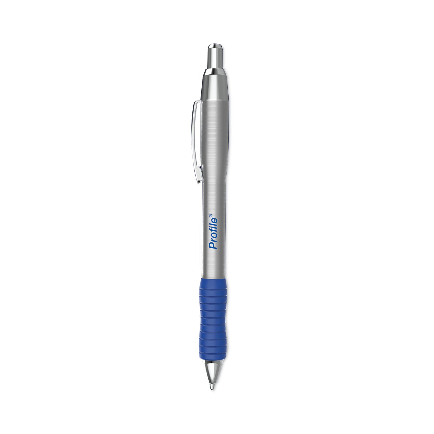 profile-metal-ballpoint-pen-retractable-medium-1-mm-blue-ink-silver-barrel-dozen_pap2130518 - 1