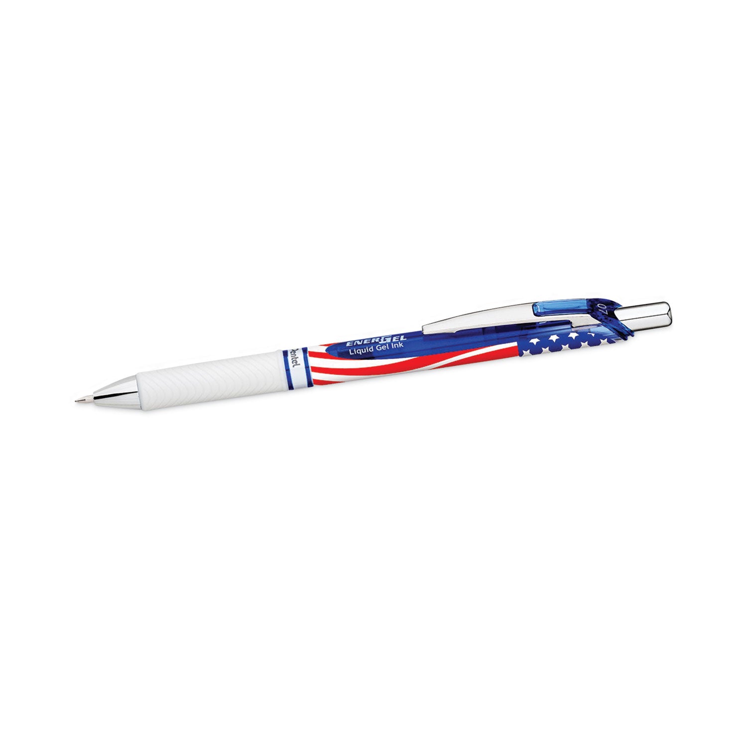 energel-rtx-gel-pen-retractable-medium-07-mm-black-ink-stars-and-stripes-barrel-5-pack_penbl77usabp5a - 2